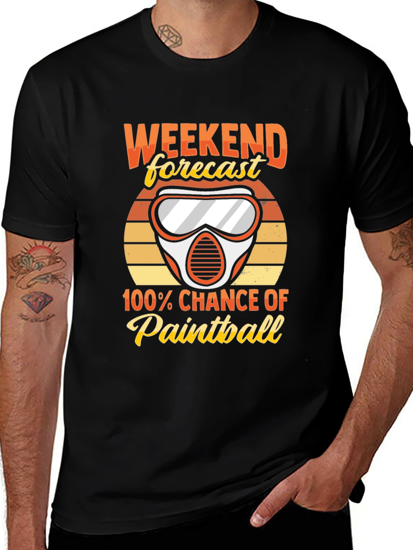 Weekend Paintball Forecast T-Shirt - Gamer Tee