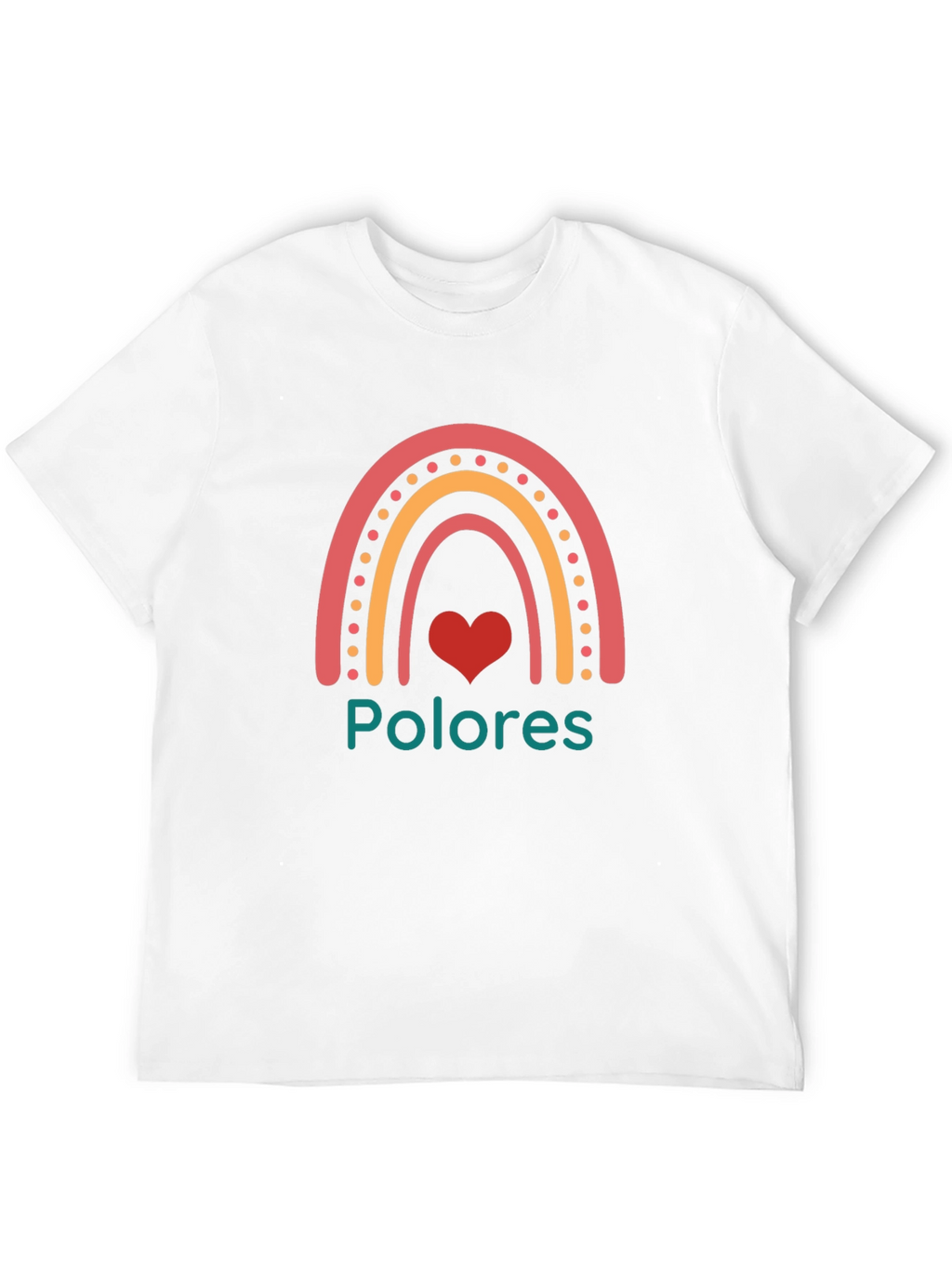 Rainbow Polores Heart T-Shirt - Stylish Casual Wear