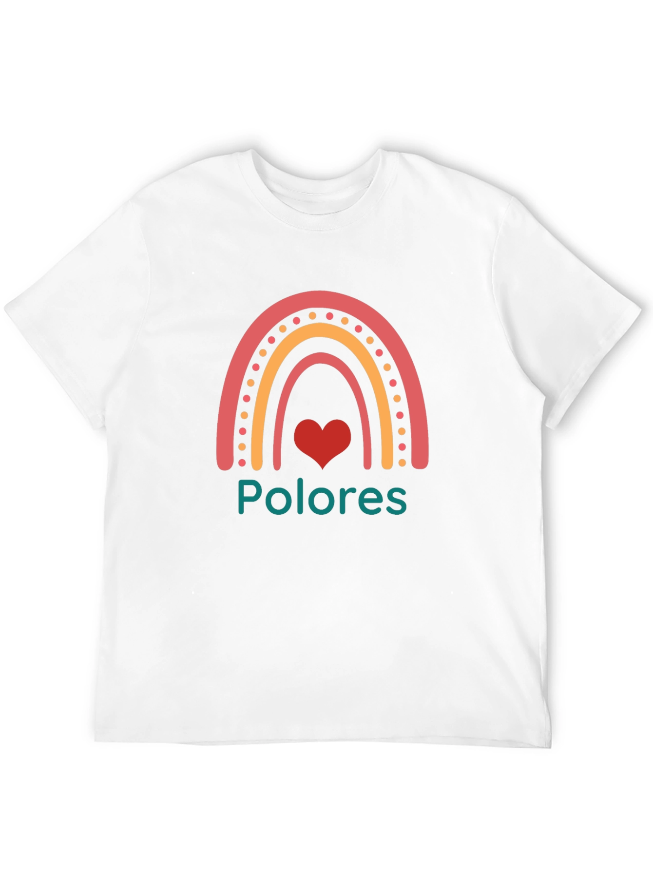 Rainbow Polores Heart T-Shirt - Stylish Casual Wear