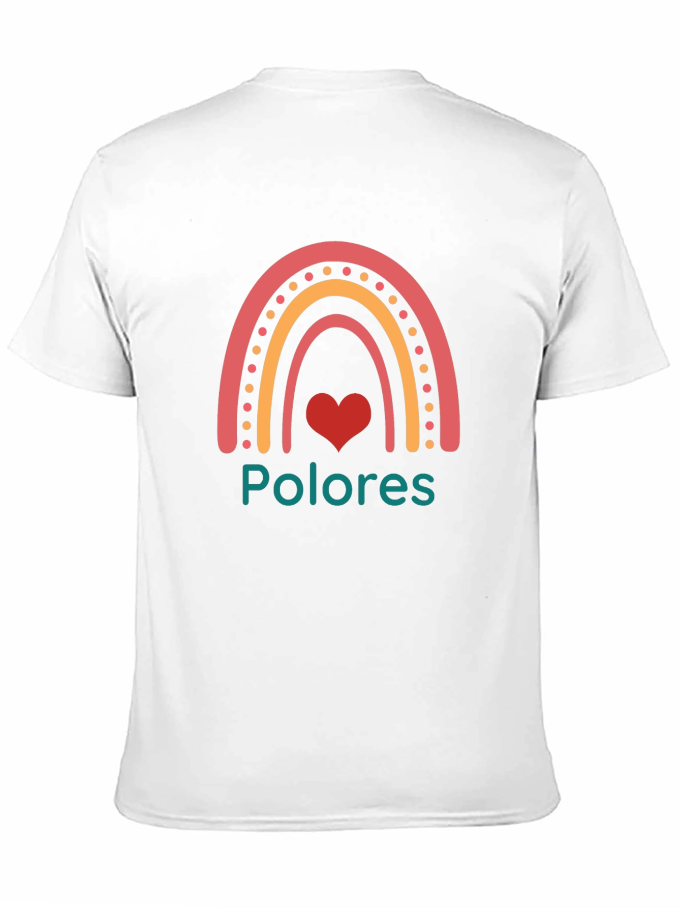 Rainbow Polores Heart T-Shirt - Stylish Casual Wear
