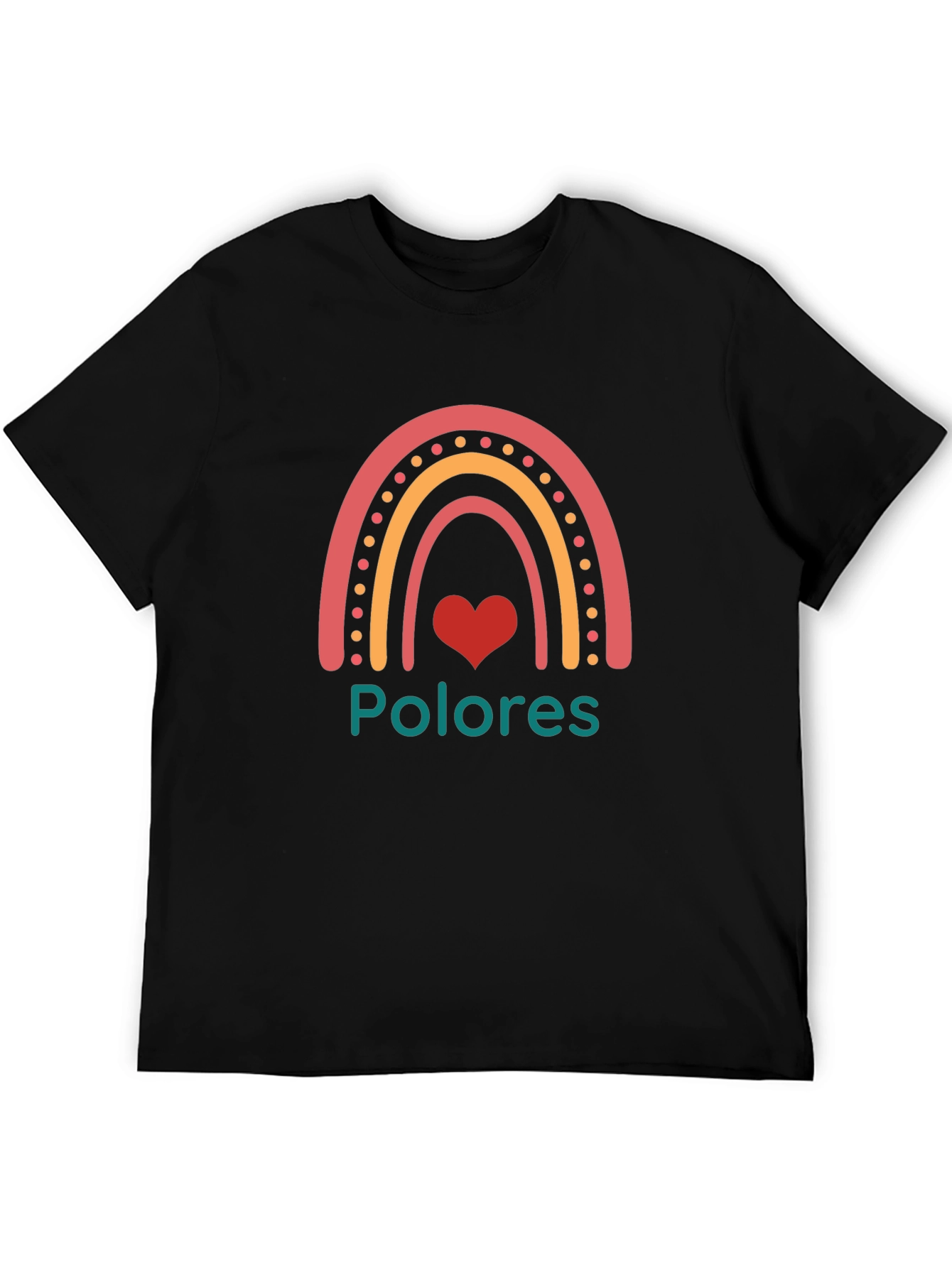 Rainbow Polores Heart T-Shirt - Stylish Casual Wear