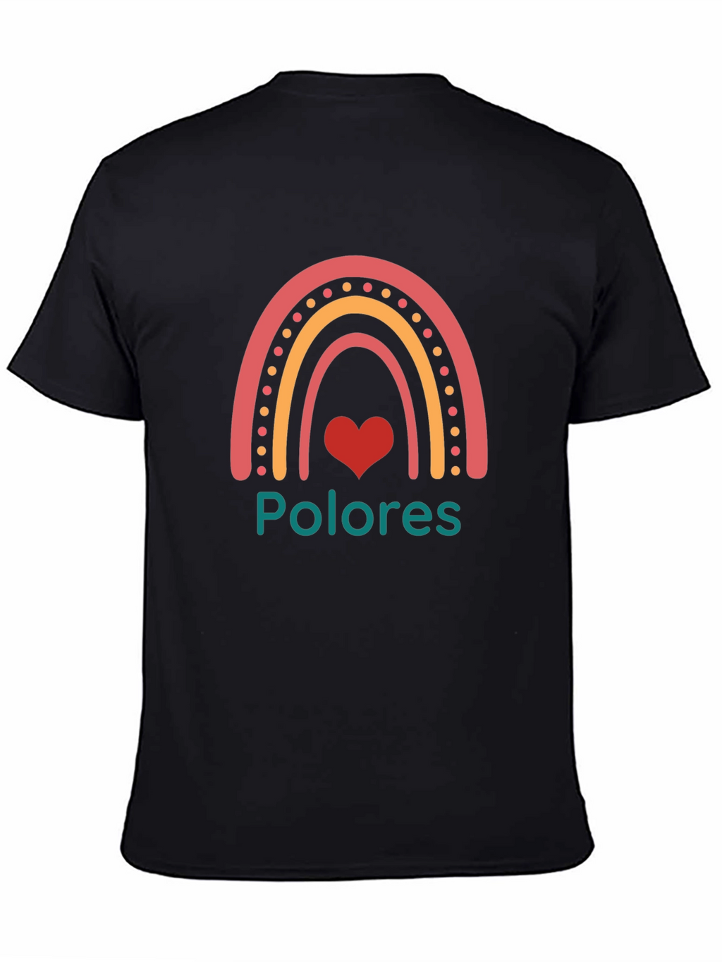Rainbow Polores Heart T-Shirt - Stylish Casual Wear