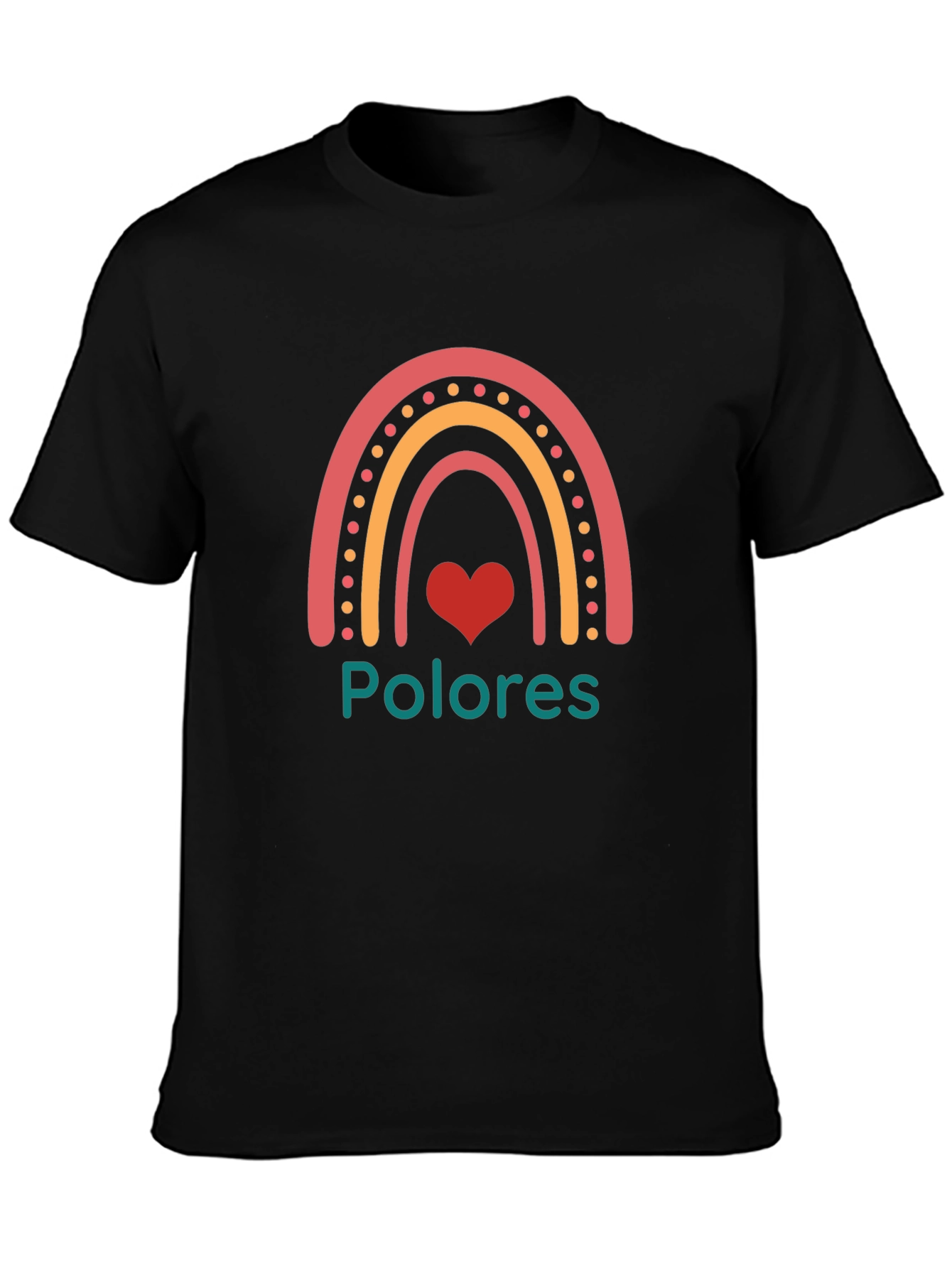 Rainbow Polores Heart T-Shirt - Stylish Casual Wear