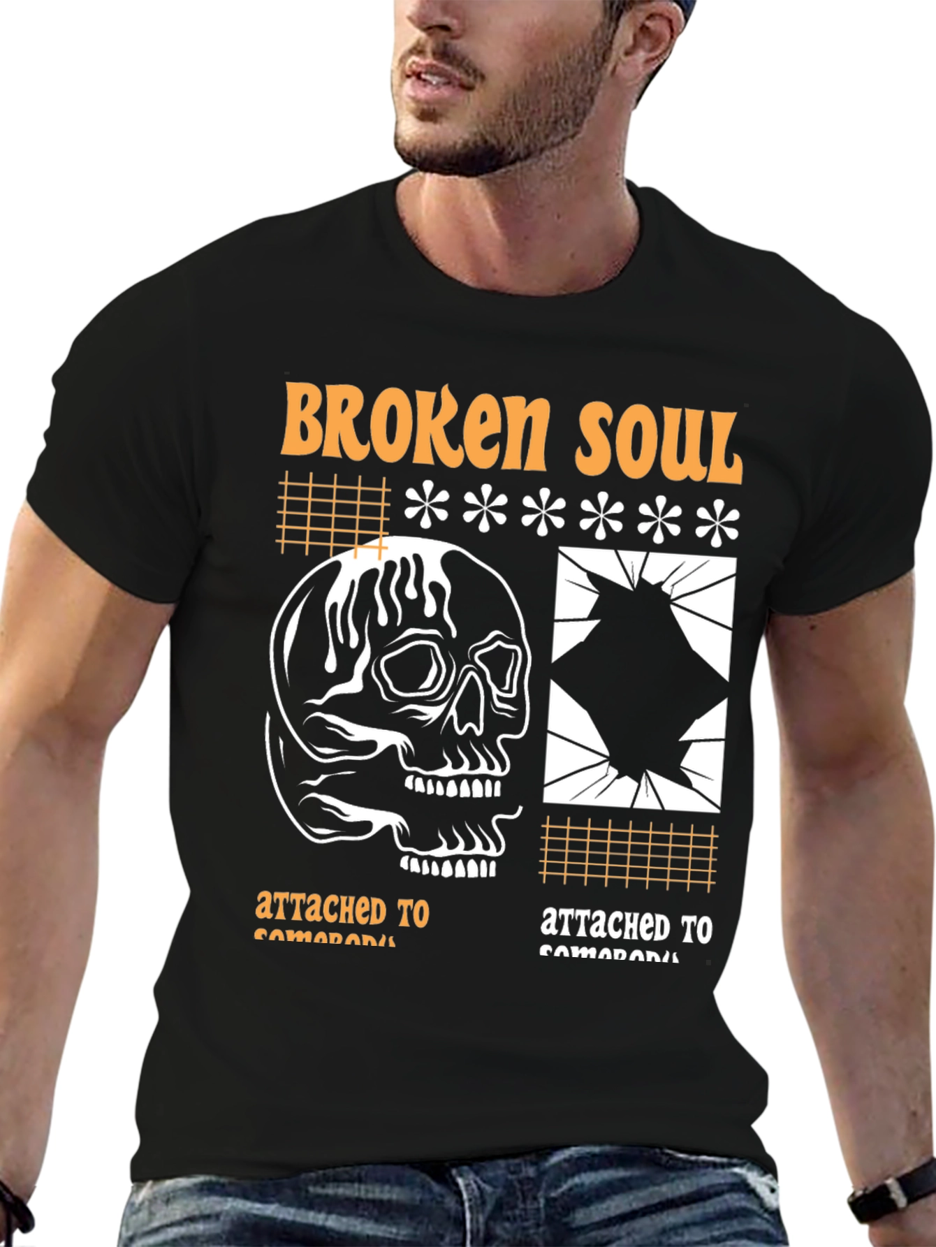 Broken Soul Graphic Print T-Shirt