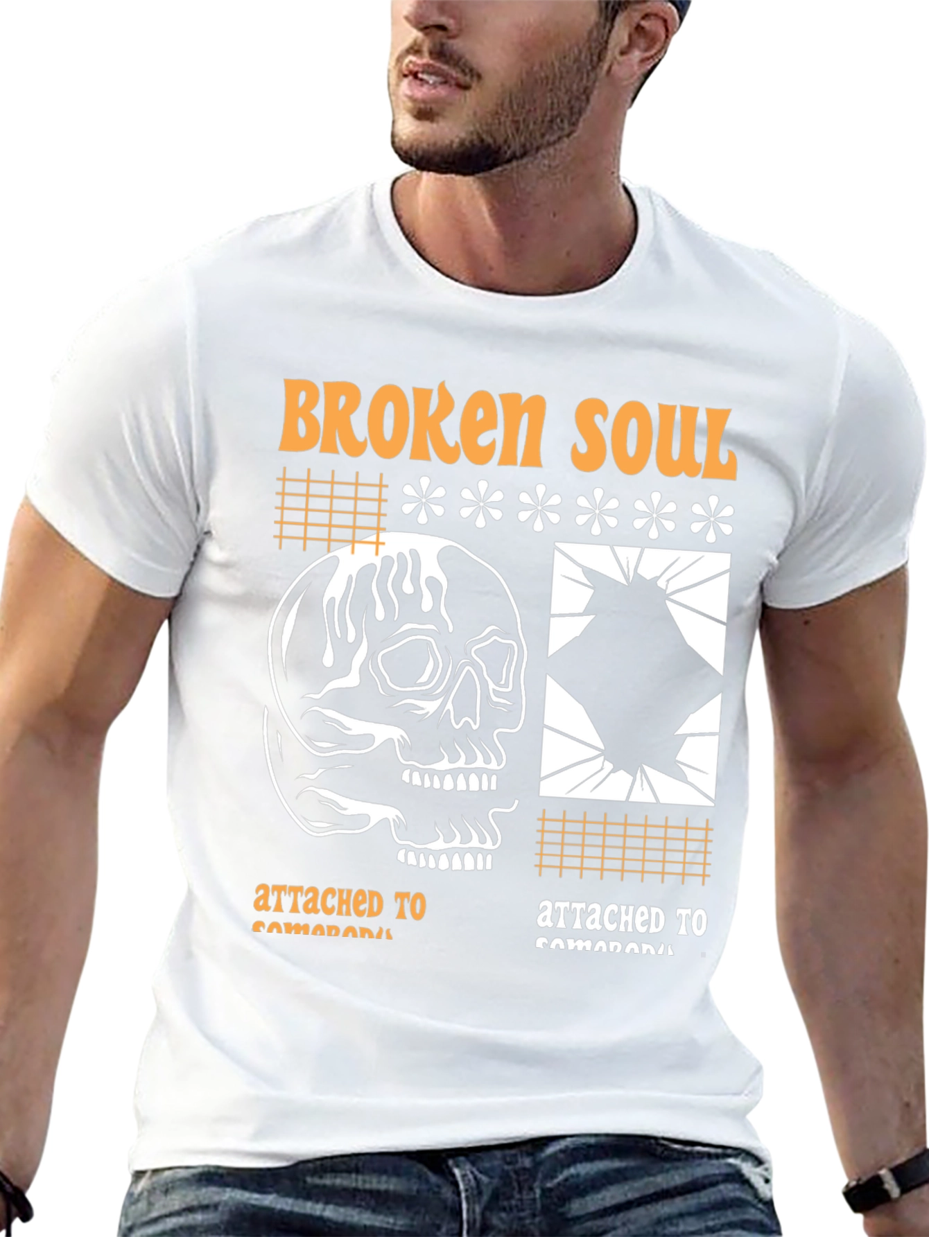 Broken Soul Graphic Print T-Shirt