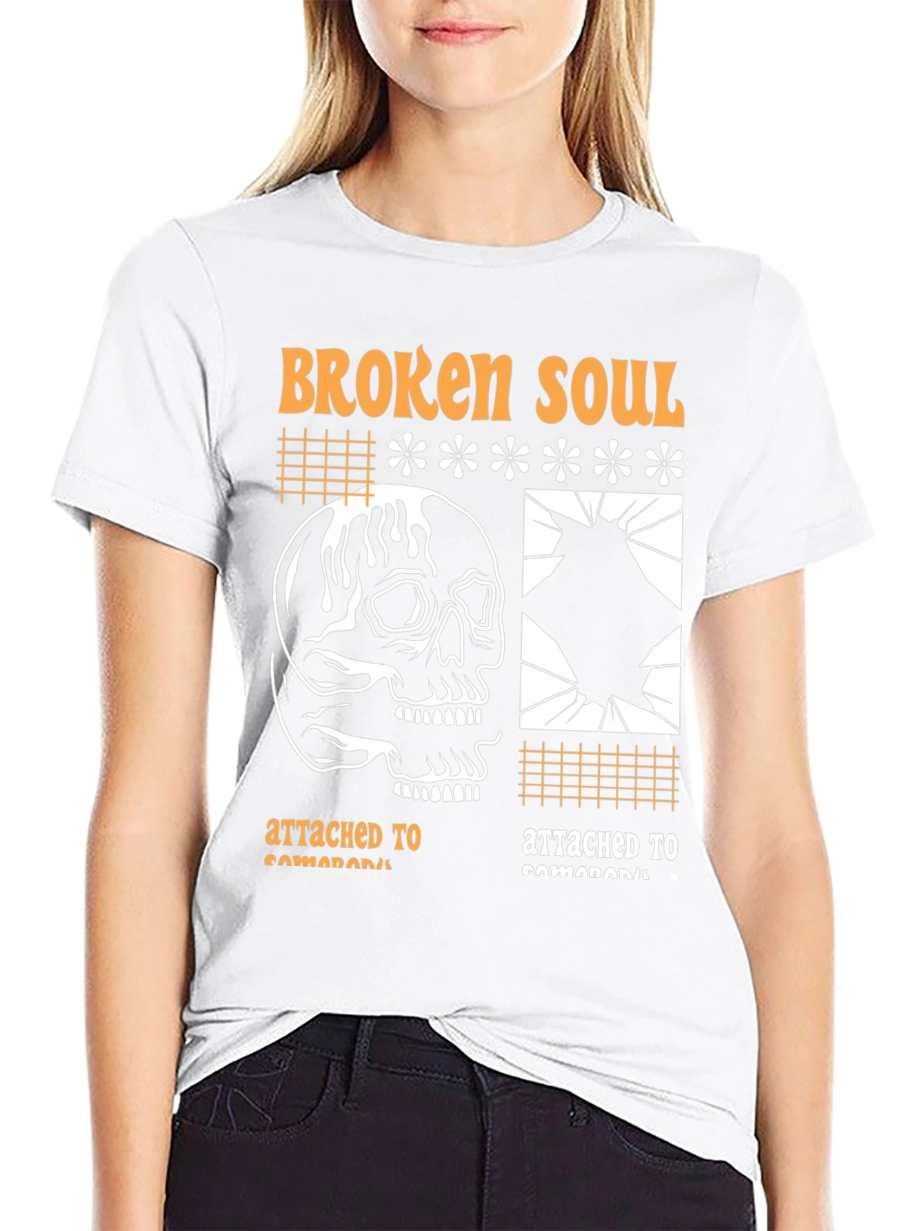 Broken Soul Graphic Print T-Shirt