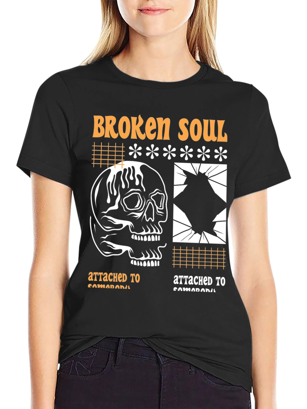 Broken Soul Graphic Print T-Shirt