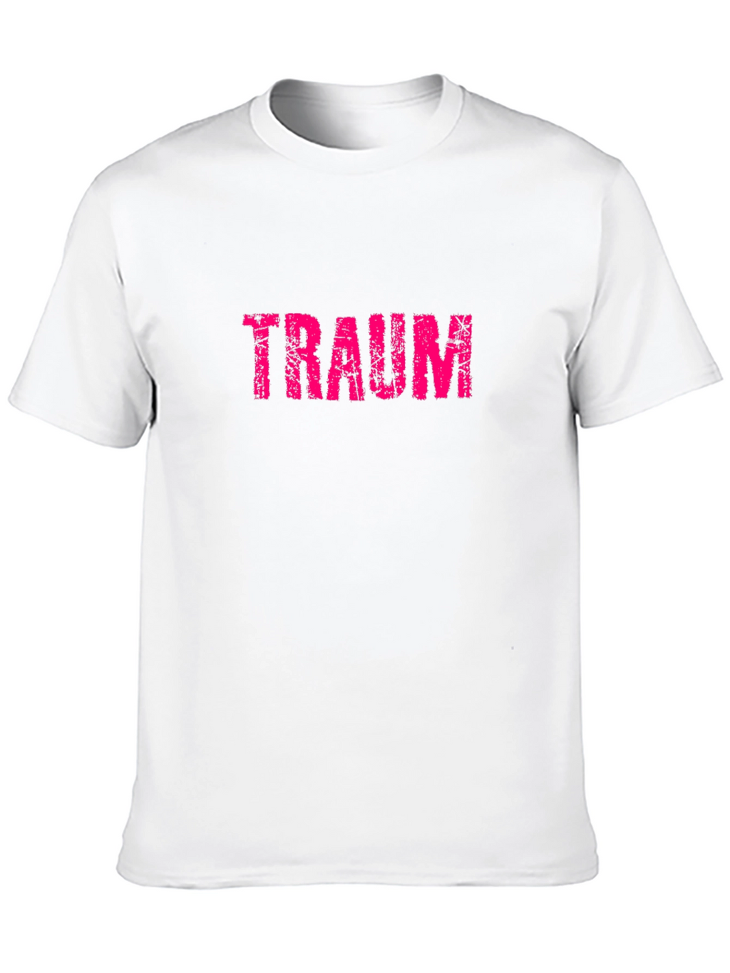 Traum Graphic Tee - Distressed Pink Print on Black