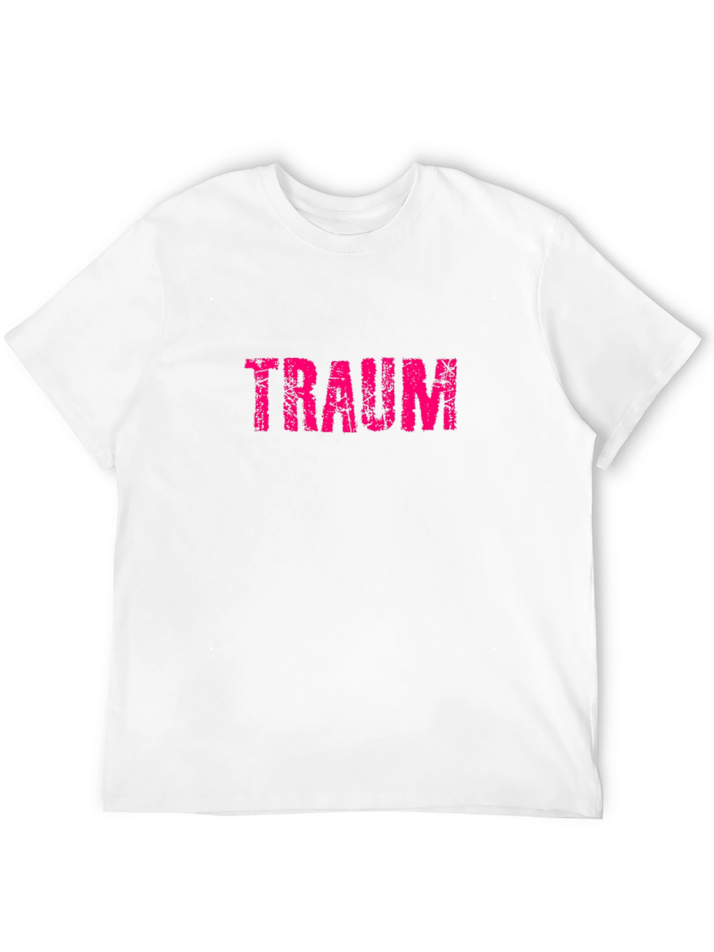 Traum Graphic Tee - Distressed Pink Print on Black