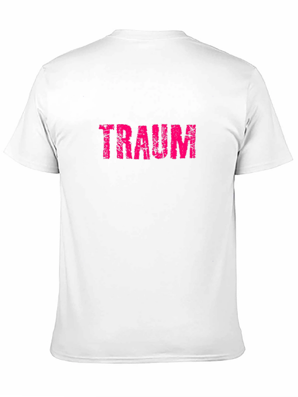 Traum Graphic Tee - Distressed Pink Print on Black