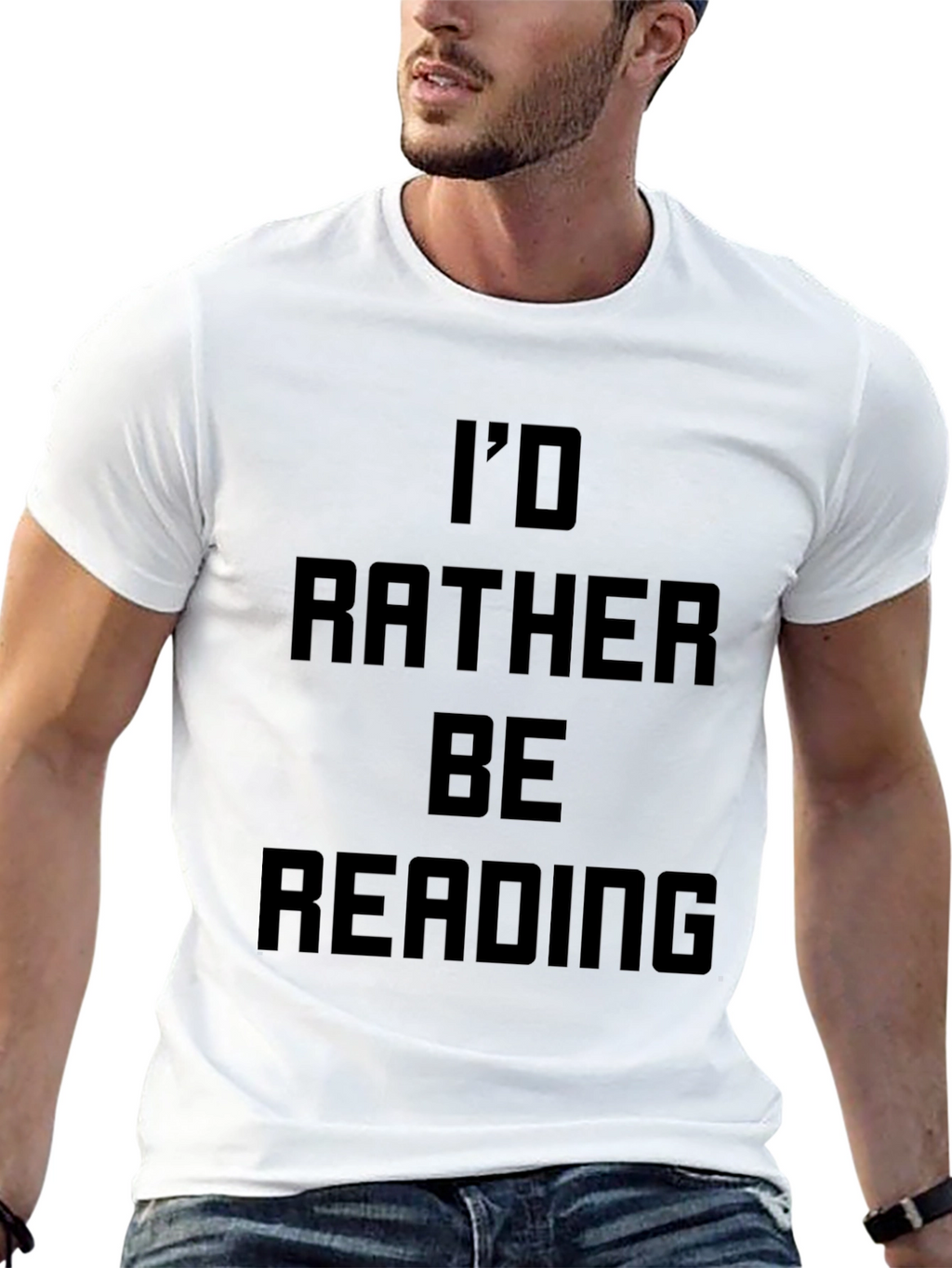Id Rather Be Reading Black T-Shirt