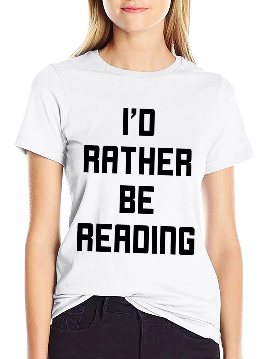 Id Rather Be Reading Black T-Shirt