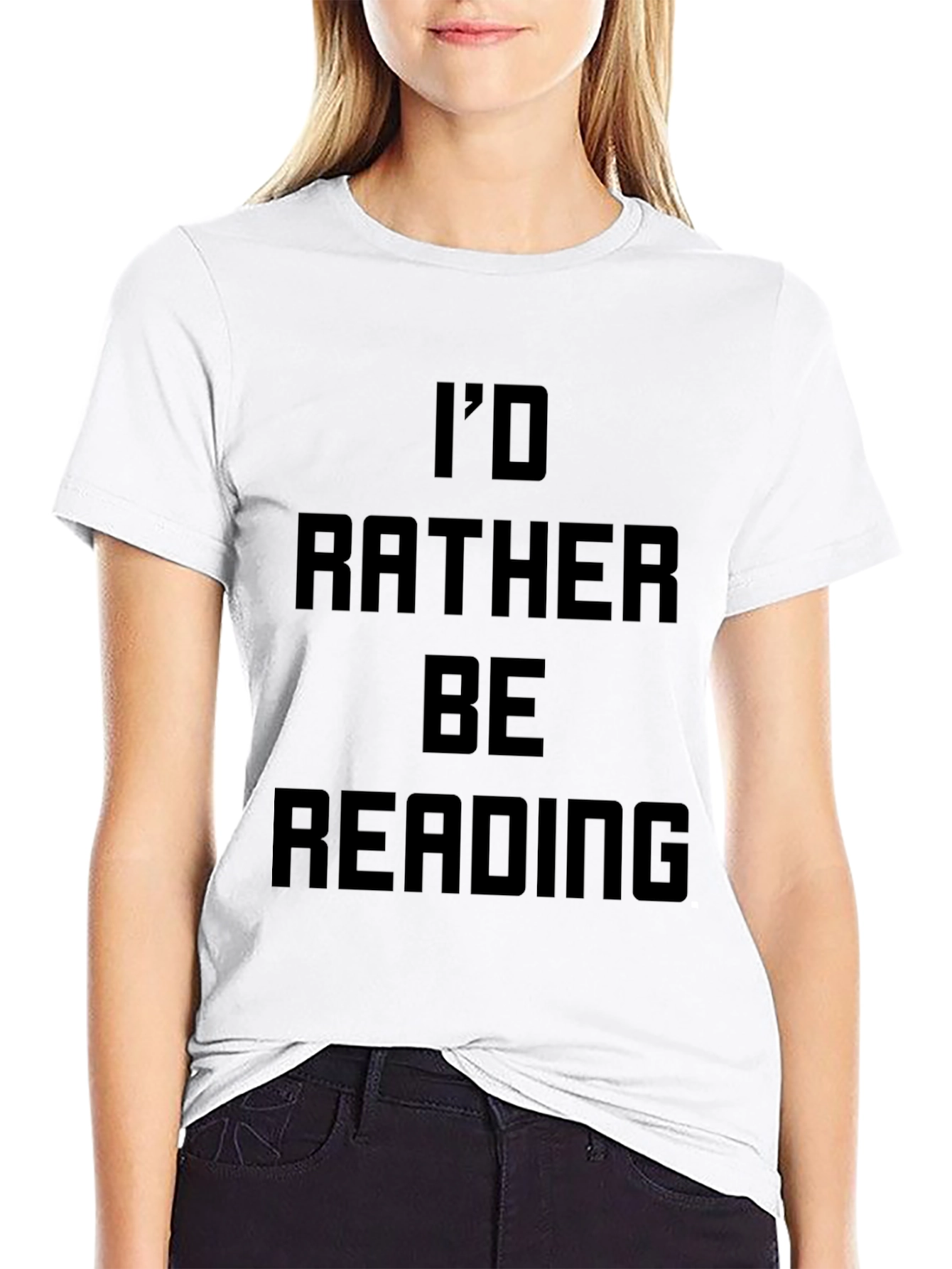 Id Rather Be Reading Black T-Shirt