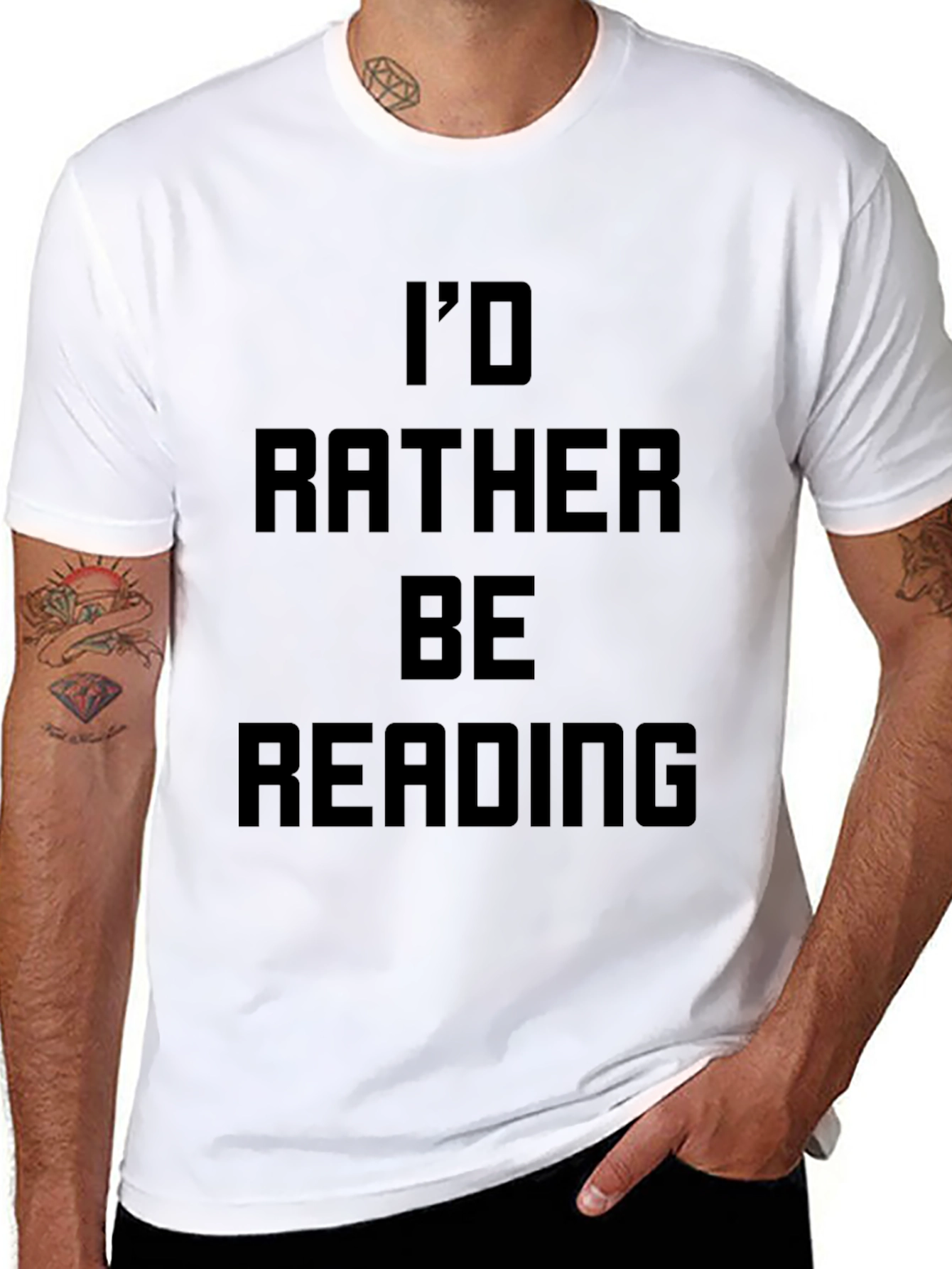 Id Rather Be Reading Black T-Shirt