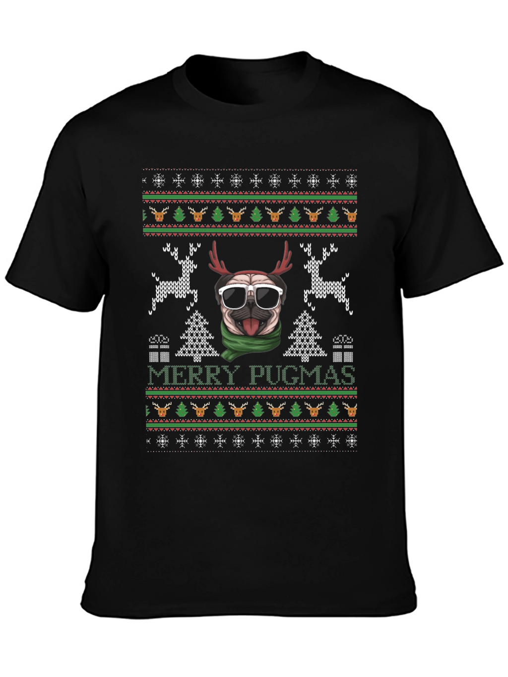 Merry Pugmas Ugly Christmas Sweater T-Shirt