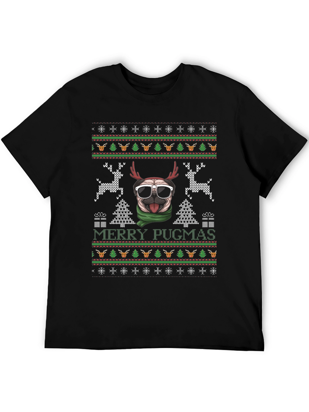 Merry Pugmas Ugly Christmas Sweater T-Shirt