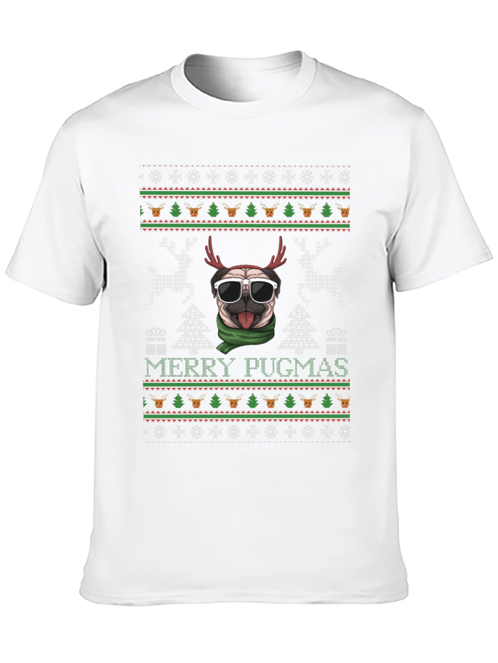 Merry Pugmas Ugly Christmas Sweater T-Shirt