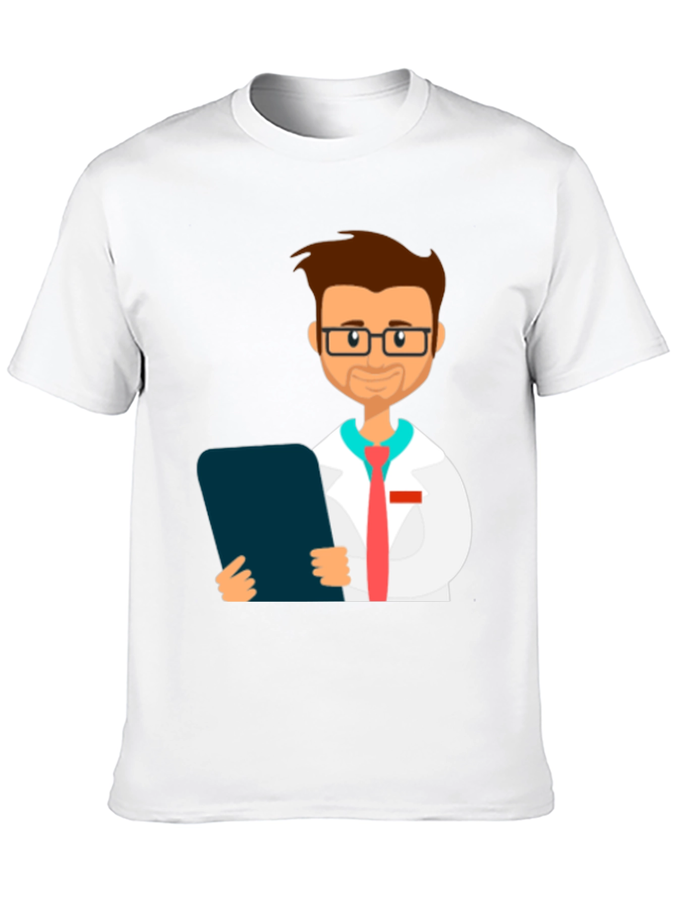 Doctor Cartoon Graphic T-Shirt - Black