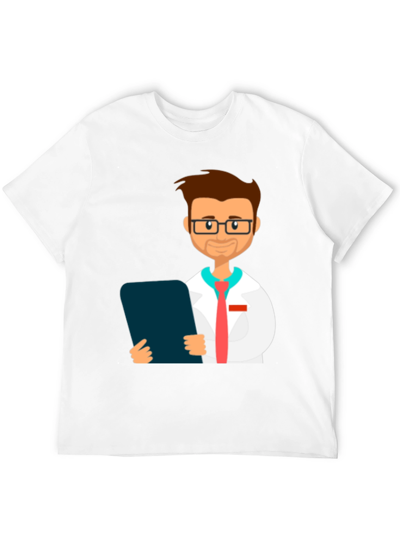 Doctor Cartoon Graphic T-Shirt - Black