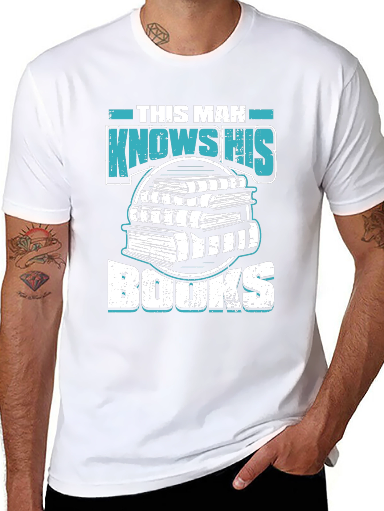 This Man Knows His Books Graphic T-Shirt