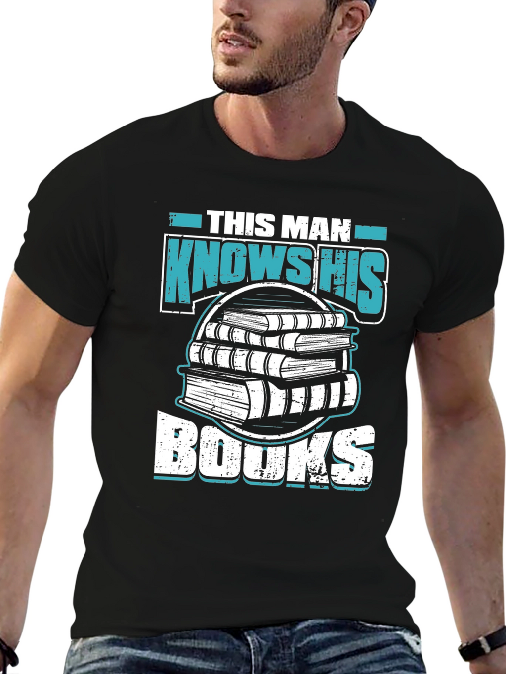 This Man Knows His Books Graphic T-Shirt