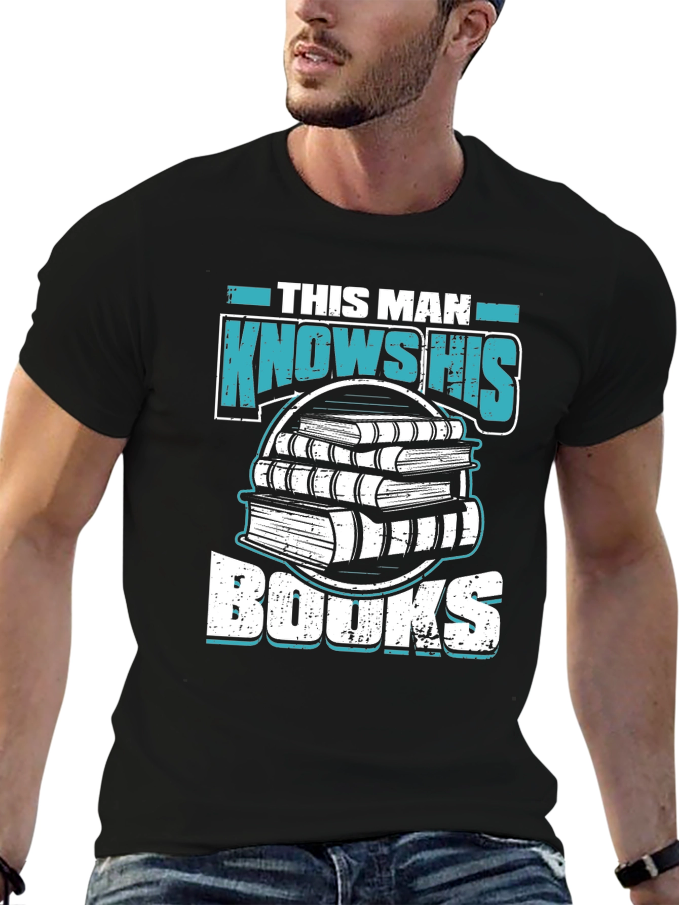 This Man Knows His Books Graphic T-Shirt