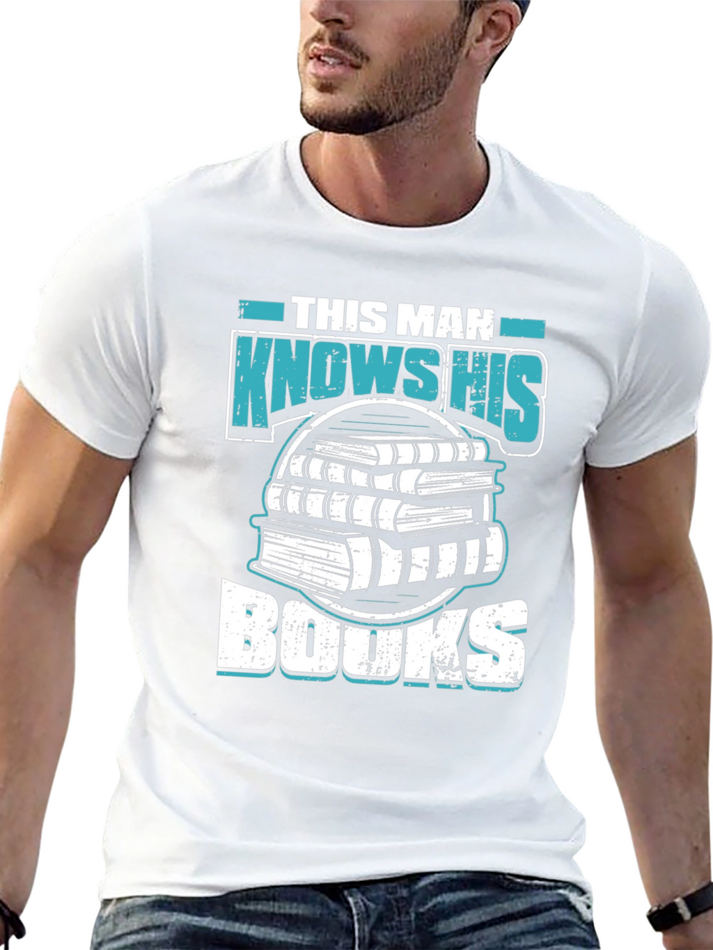 This Man Knows His Books Graphic T-Shirt