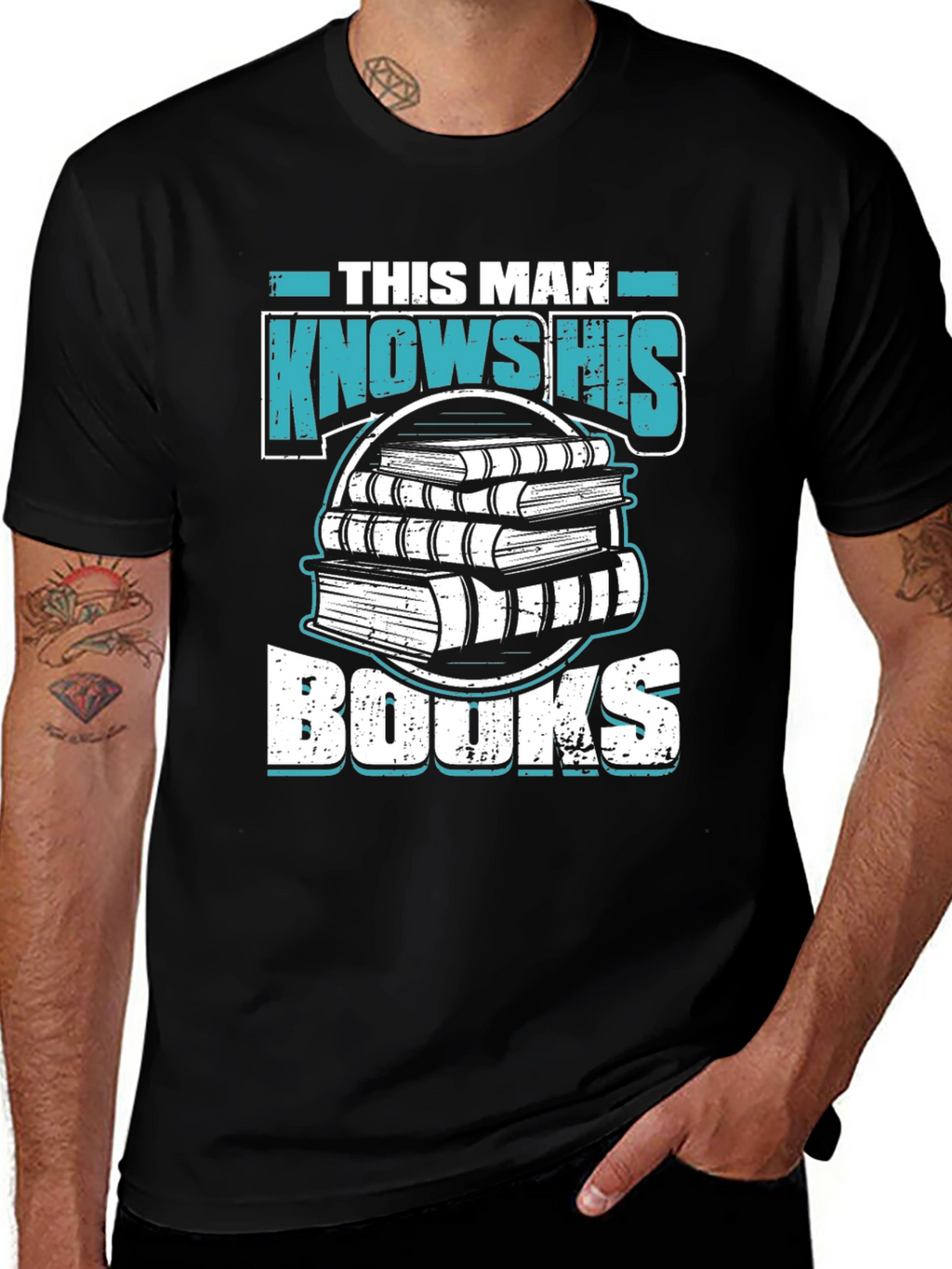This Man Knows His Books Graphic T-Shirt