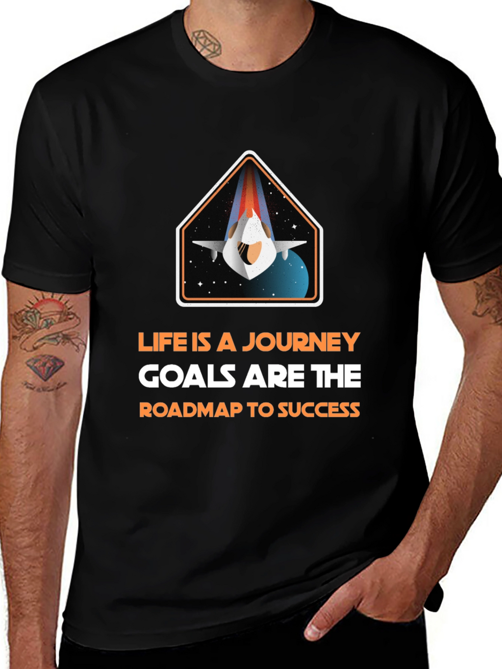 Inspirational Space Journey Graphic T-Shirt