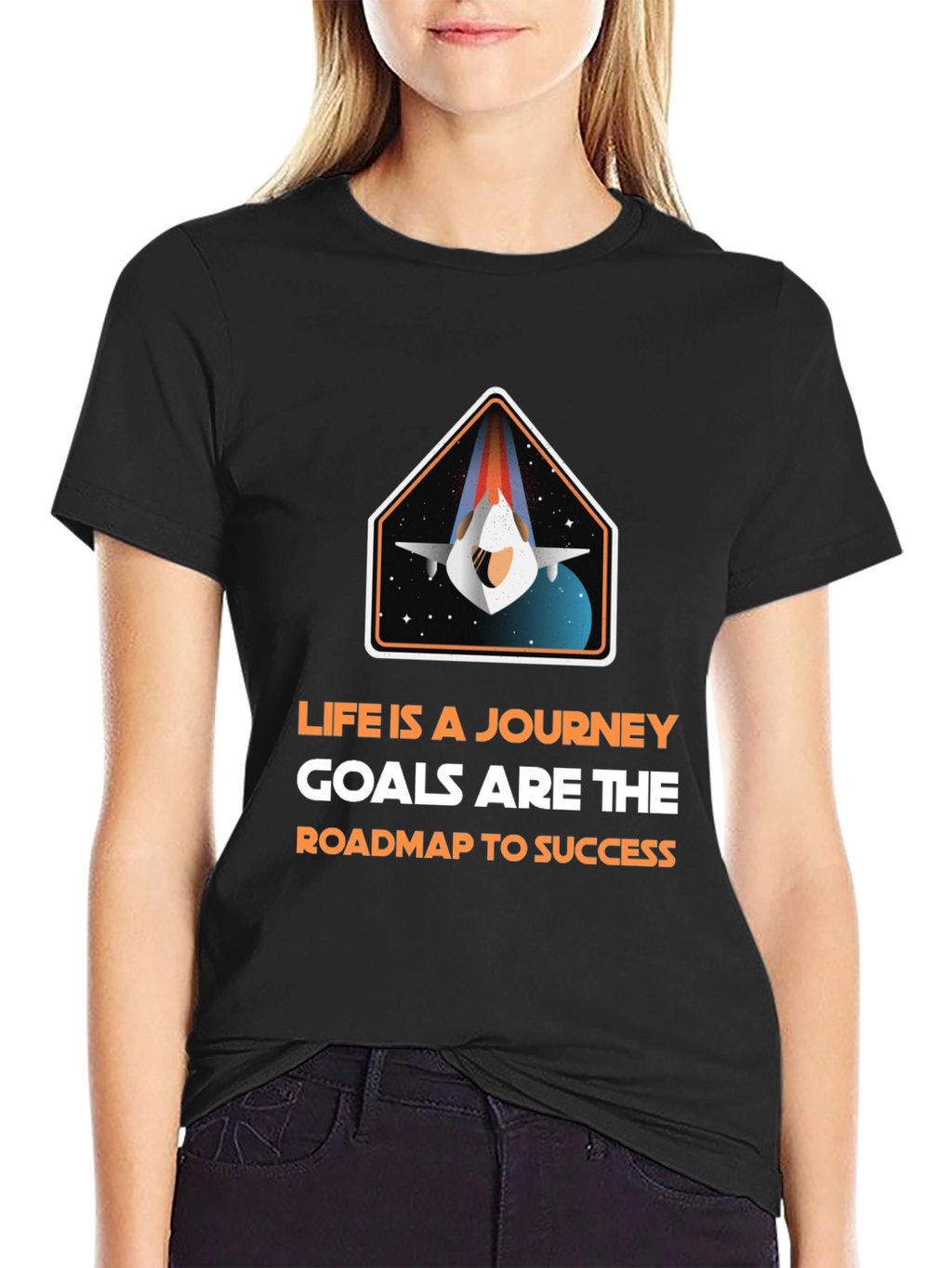 Inspirational Space Journey Graphic T-Shirt