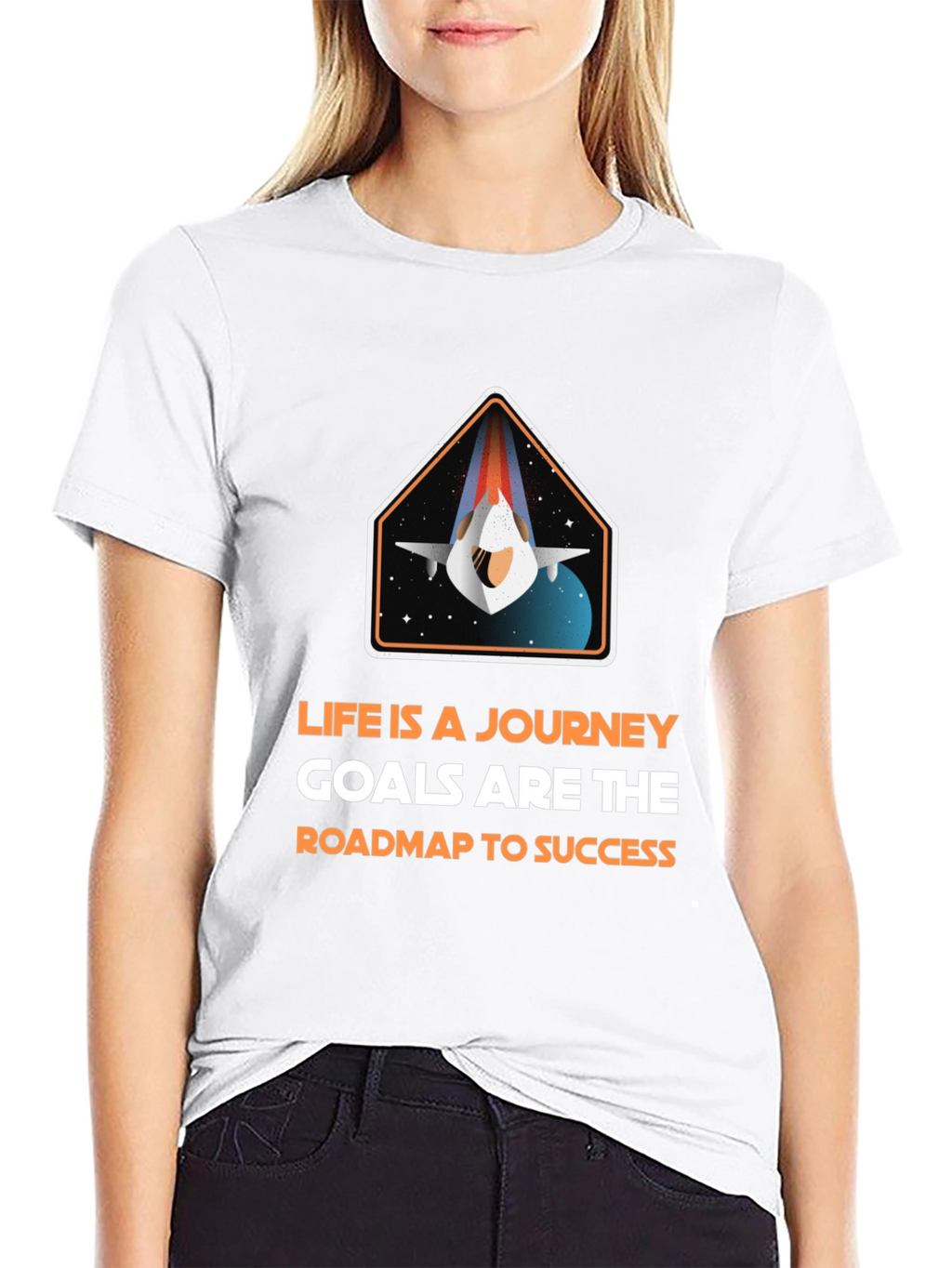 Inspirational Space Journey Graphic T-Shirt