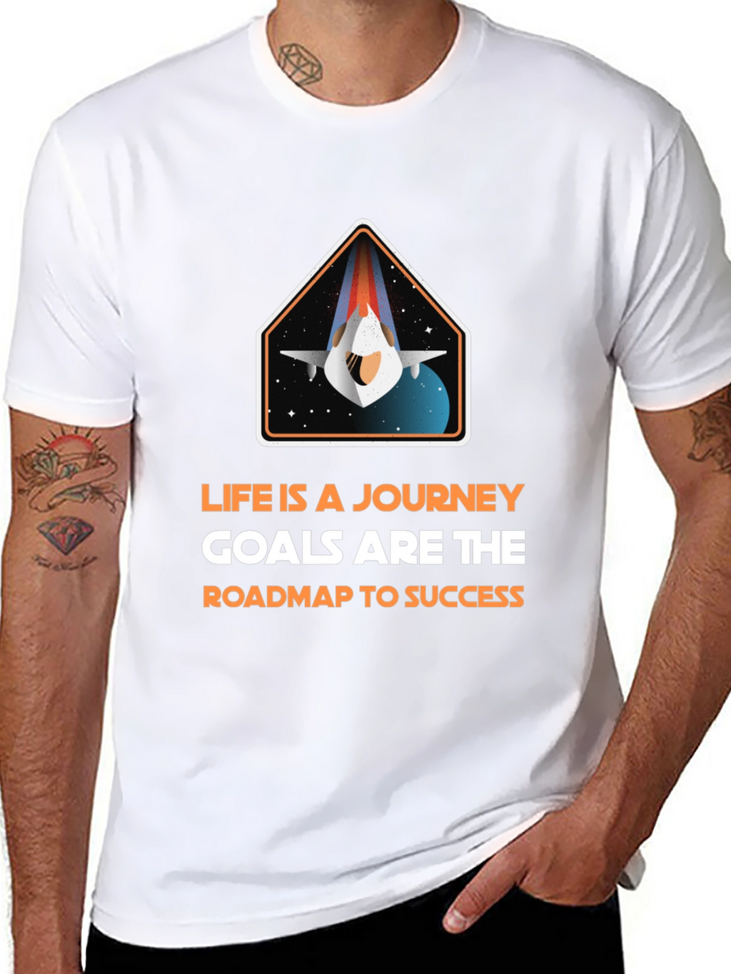 Inspirational Space Journey Graphic T-Shirt