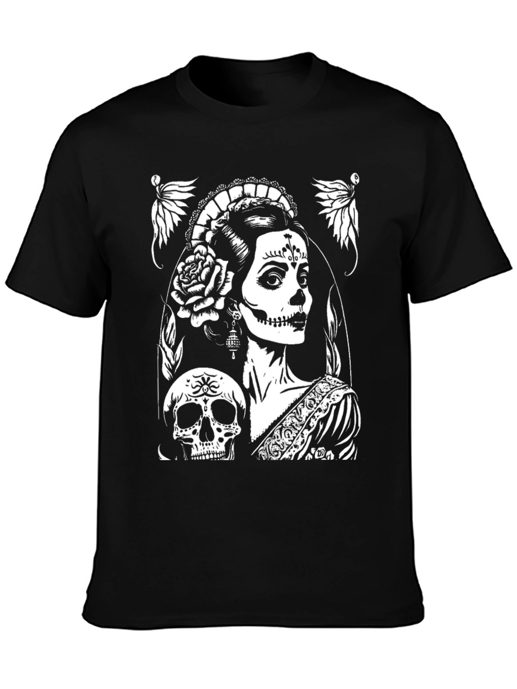 Day of the Dead T-Shirt - Skull & Lady