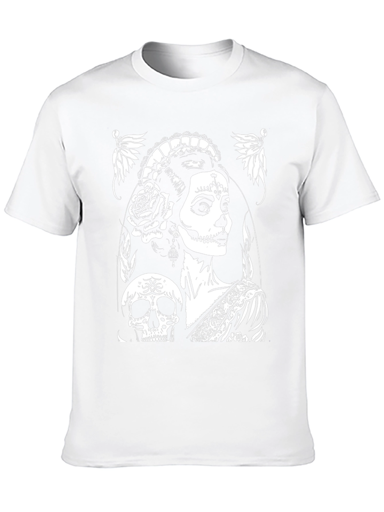 Day of the Dead T-Shirt - Skull & Lady