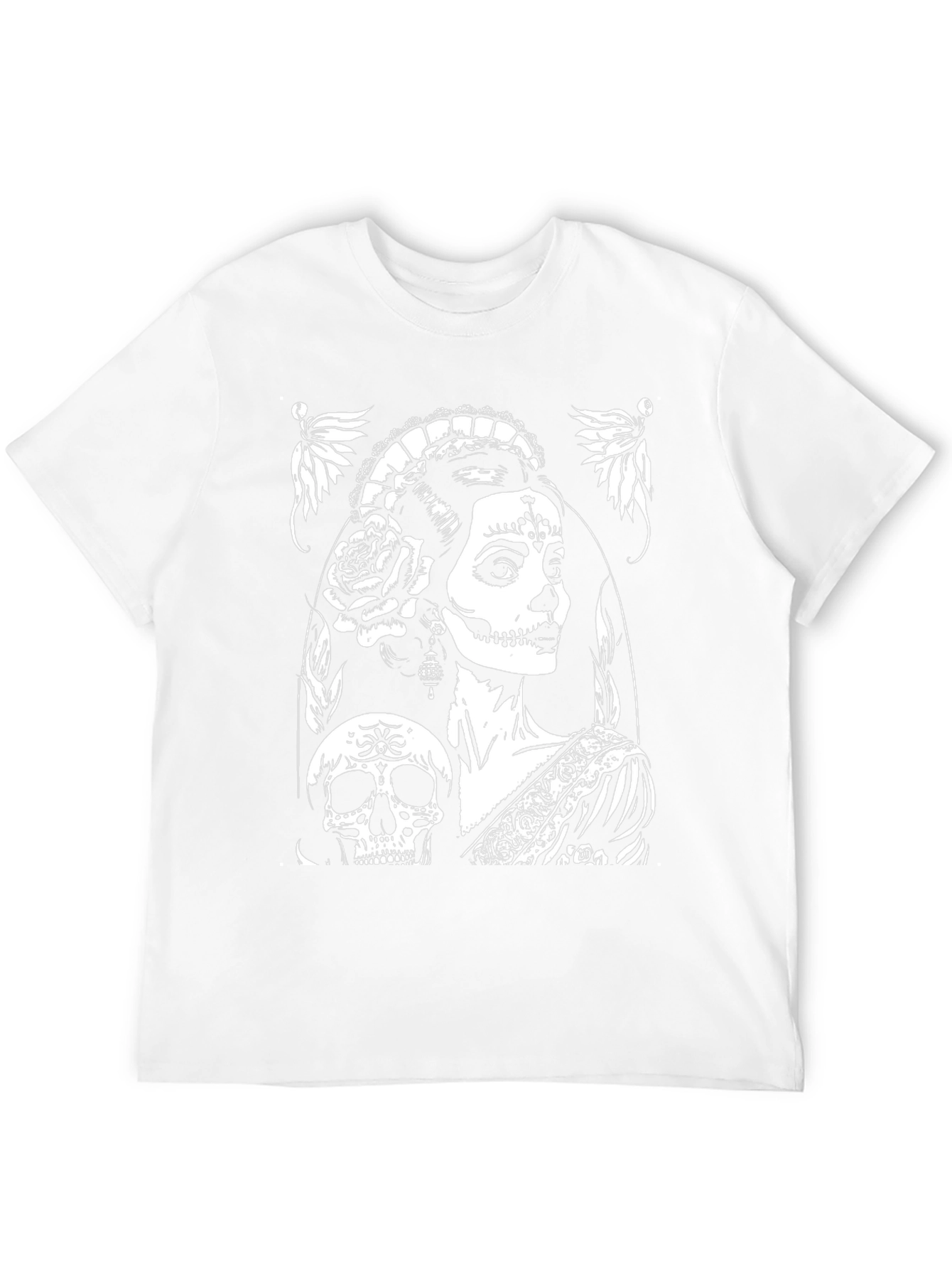 Day of the Dead T-Shirt - Skull & Lady
