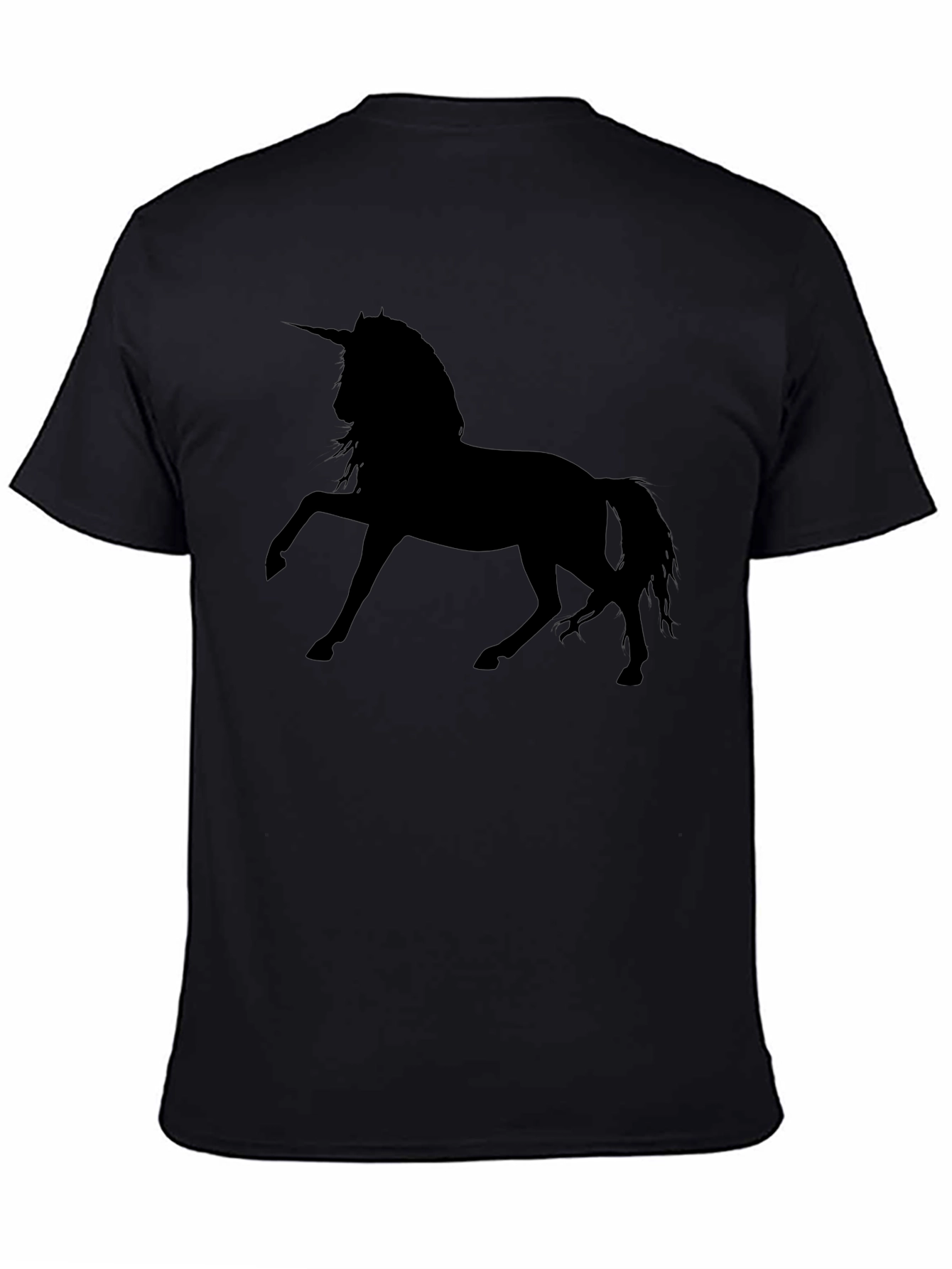 Unicorn Silhouette Black T-Shirt - Mens Graphic Tee