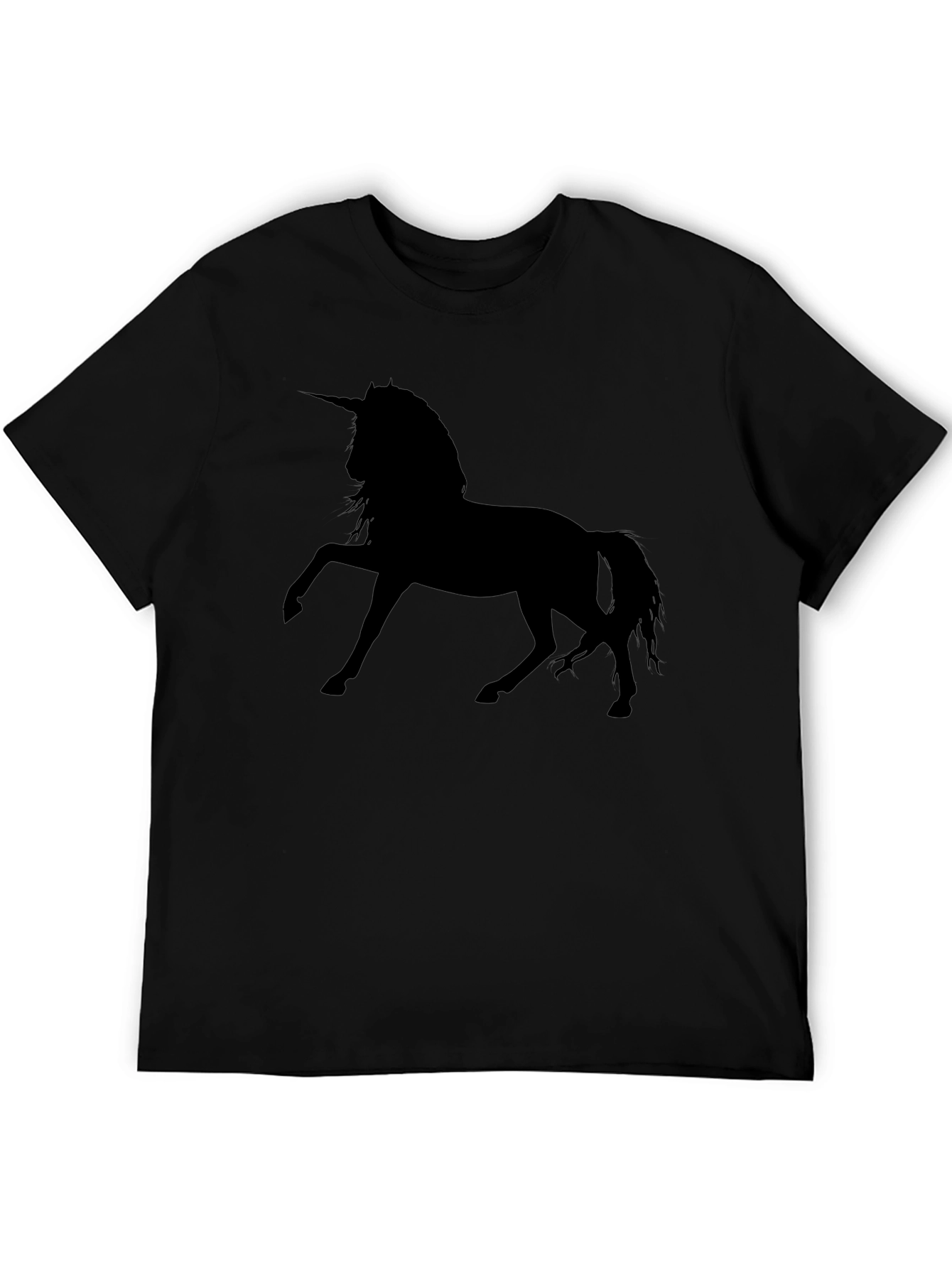 Unicorn Silhouette Black T-Shirt - Mens Graphic Tee