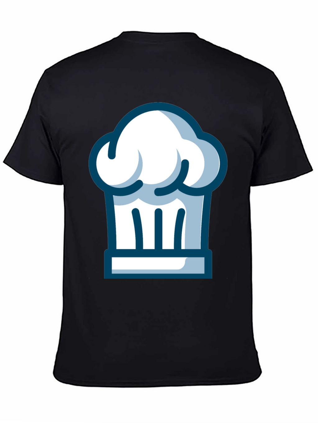 Chef Hat Graphic Tee - Black Cotton T-Shirt