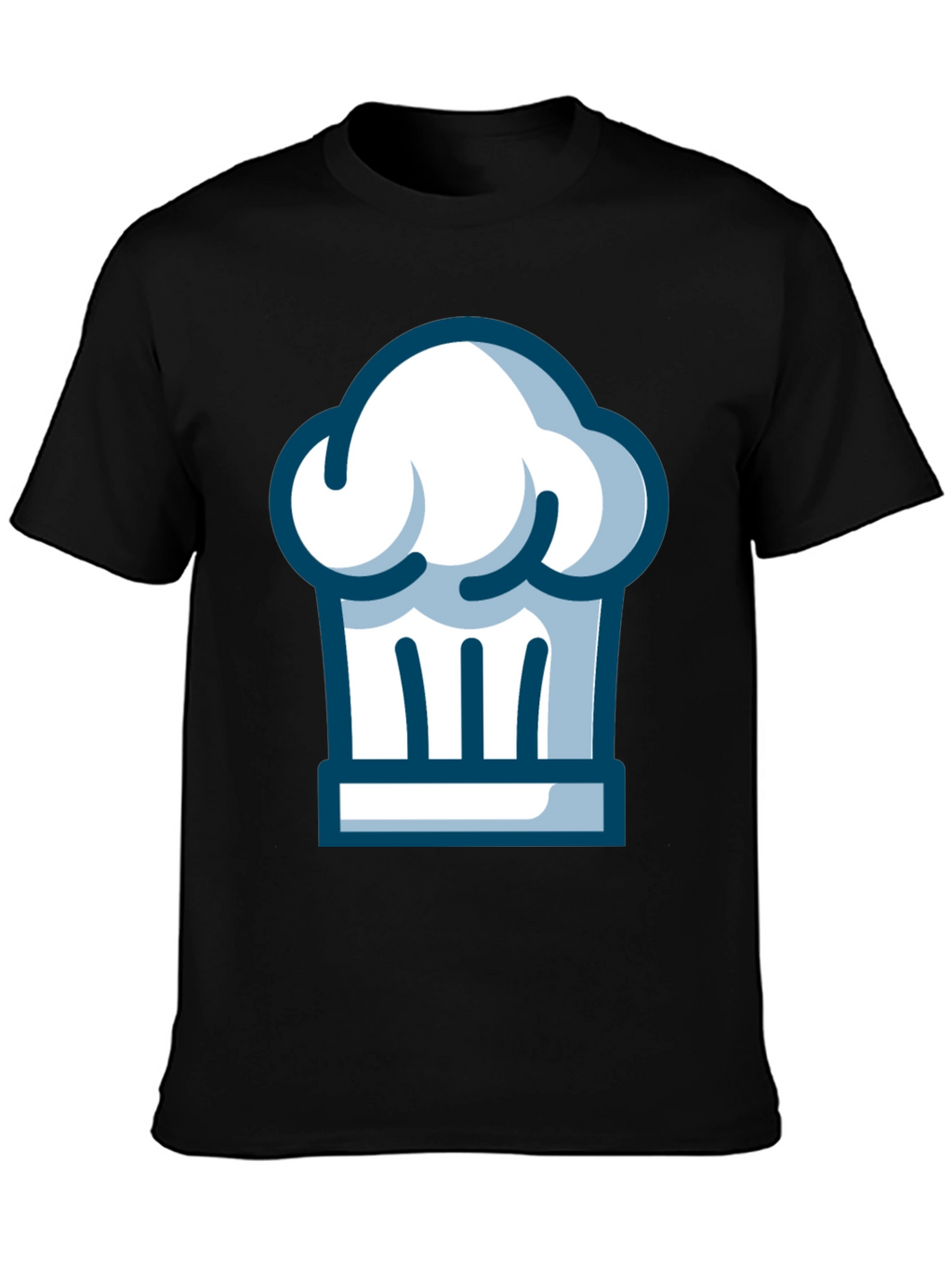 Chef Hat Graphic Tee - Black Cotton T-Shirt