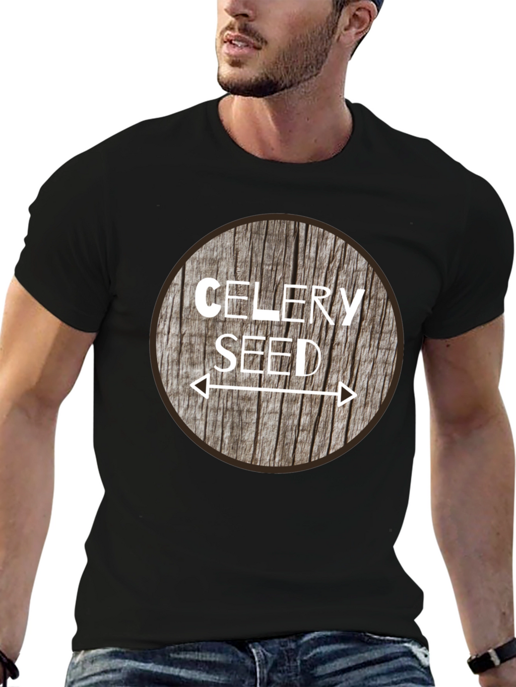 Celery Seed Graphic Tee - Unisex Black T-Shirt