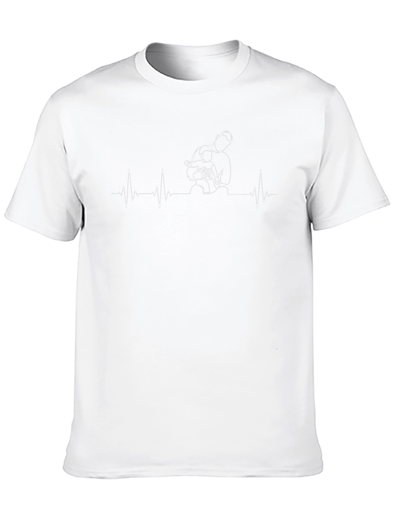 Dad & Child Heartbeat Graphic T-Shirt