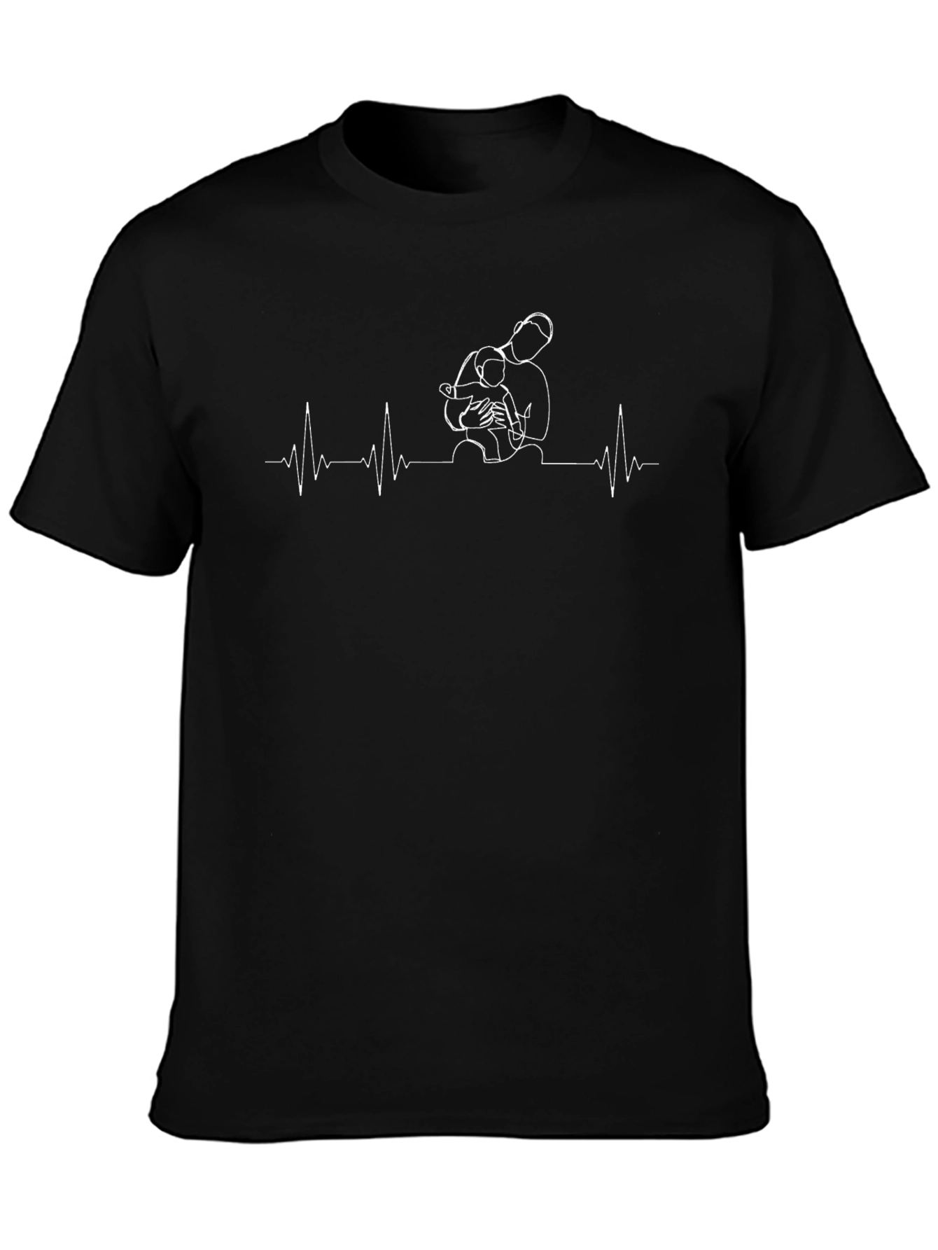 Dad & Child Heartbeat Graphic T-Shirt