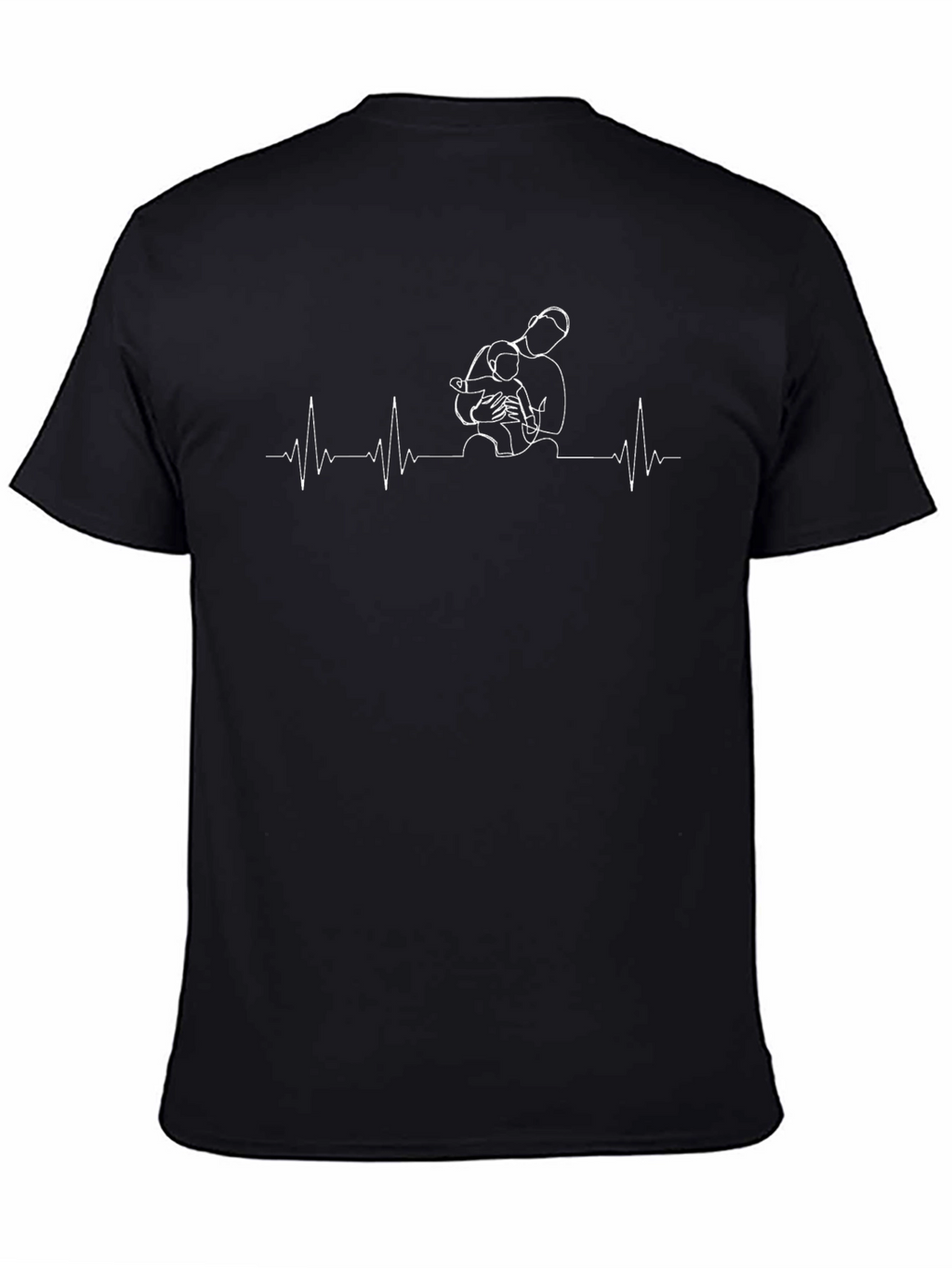Dad & Child Heartbeat Graphic T-Shirt