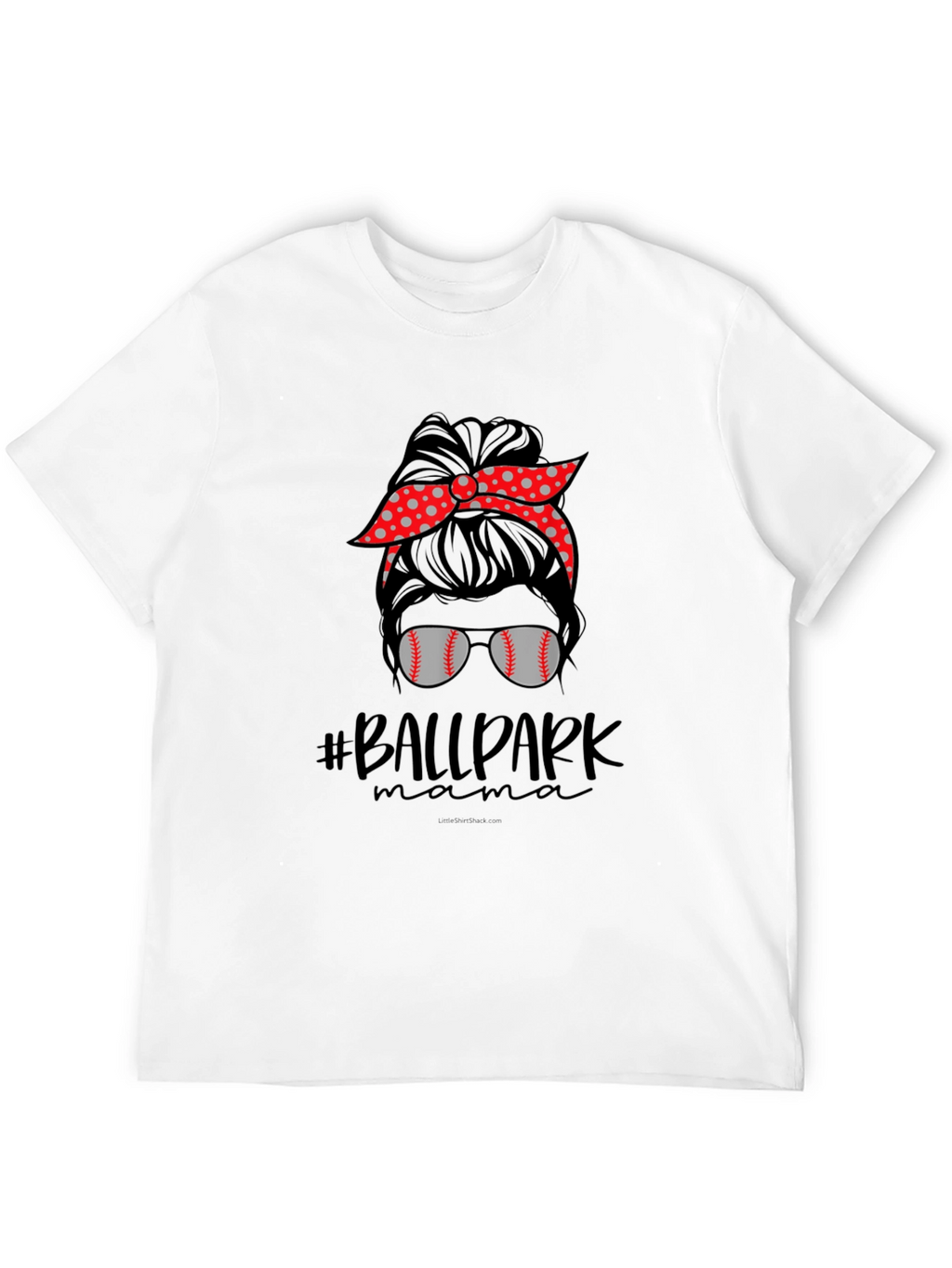 Ballpark Mama Messy Bun Baseball T-Shirt