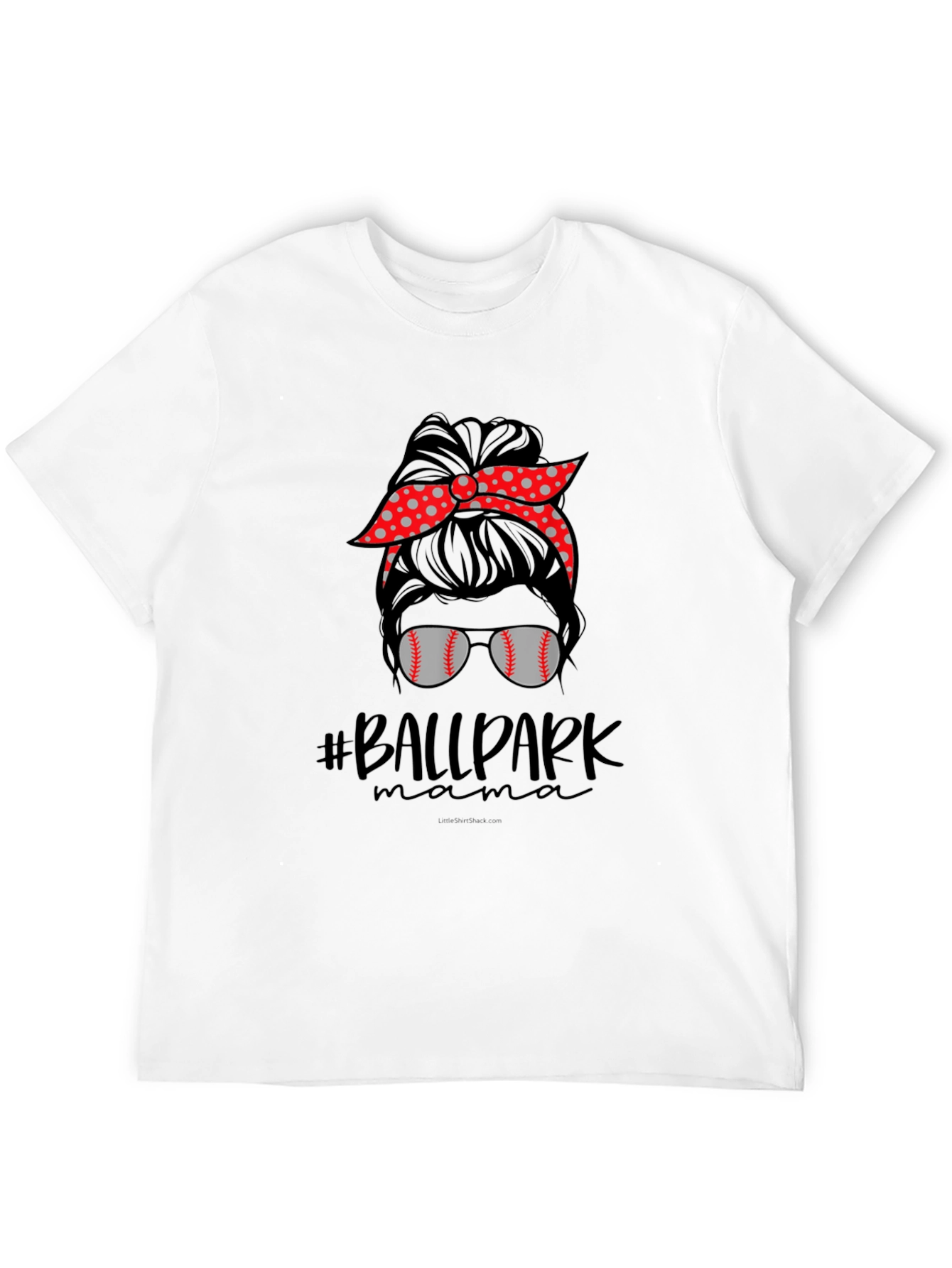 Ballpark Mama Messy Bun Baseball T-Shirt