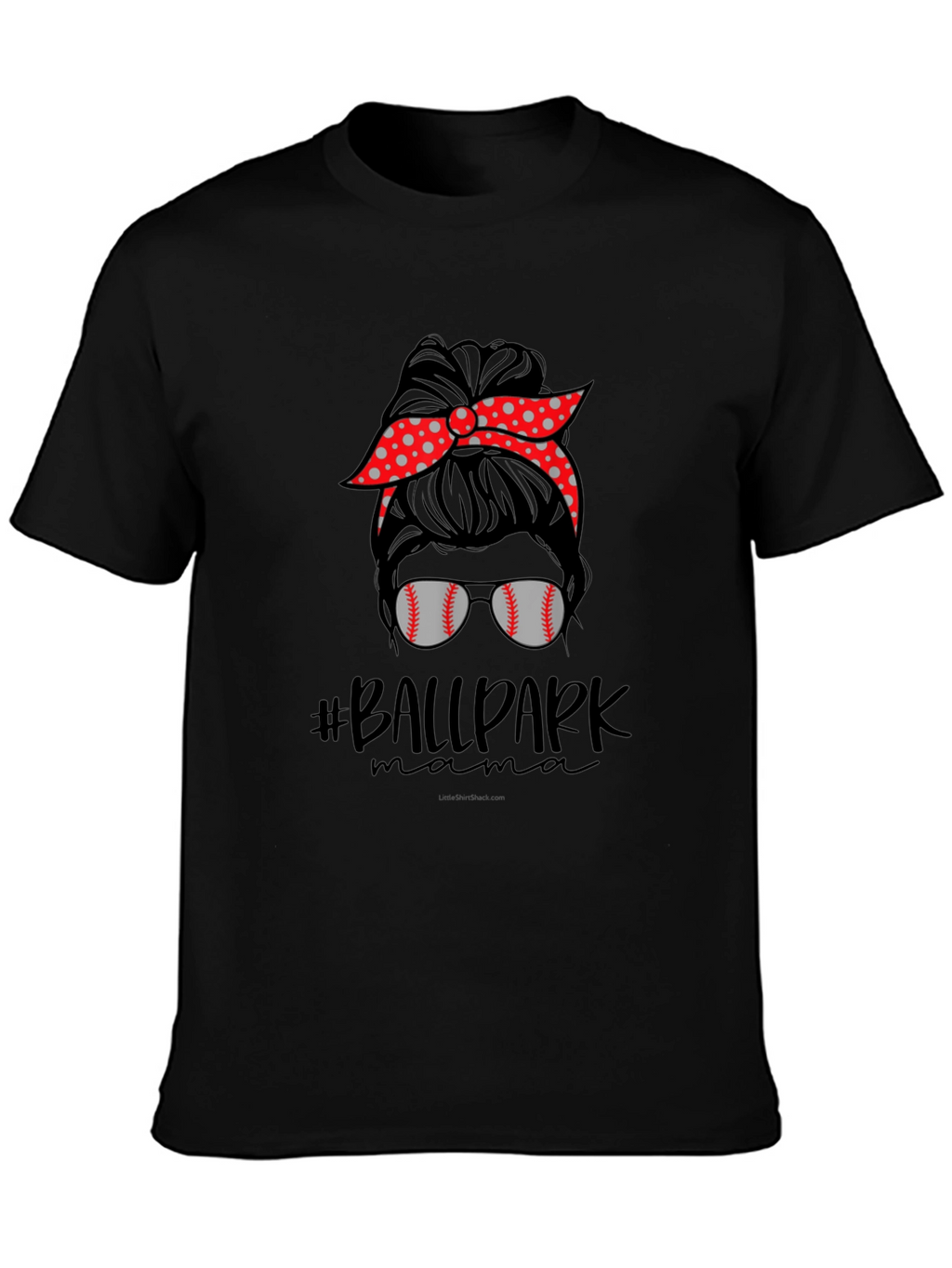 Ballpark Mama Messy Bun Baseball T-Shirt
