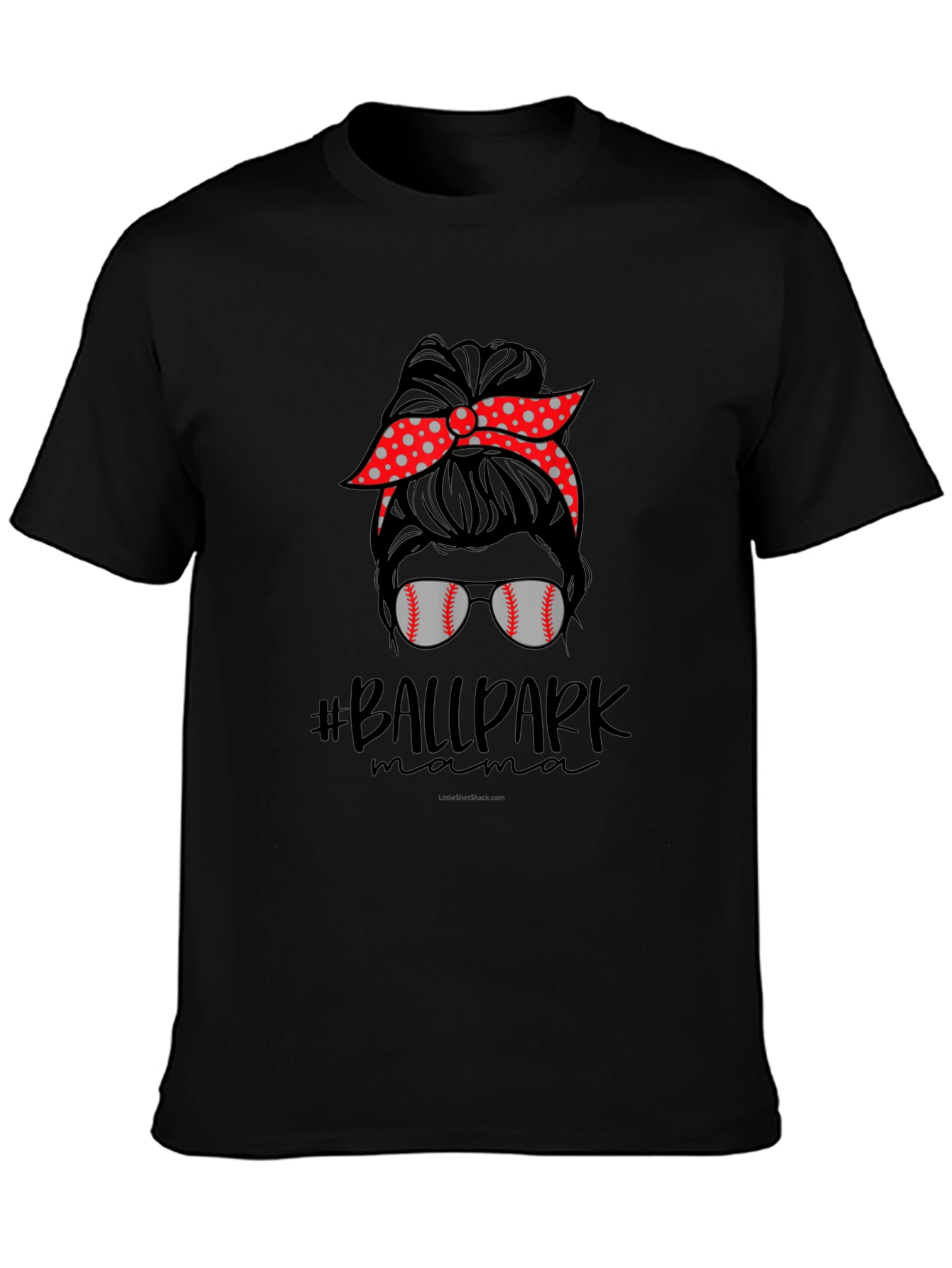 Ballpark Mama Messy Bun Baseball T-Shirt