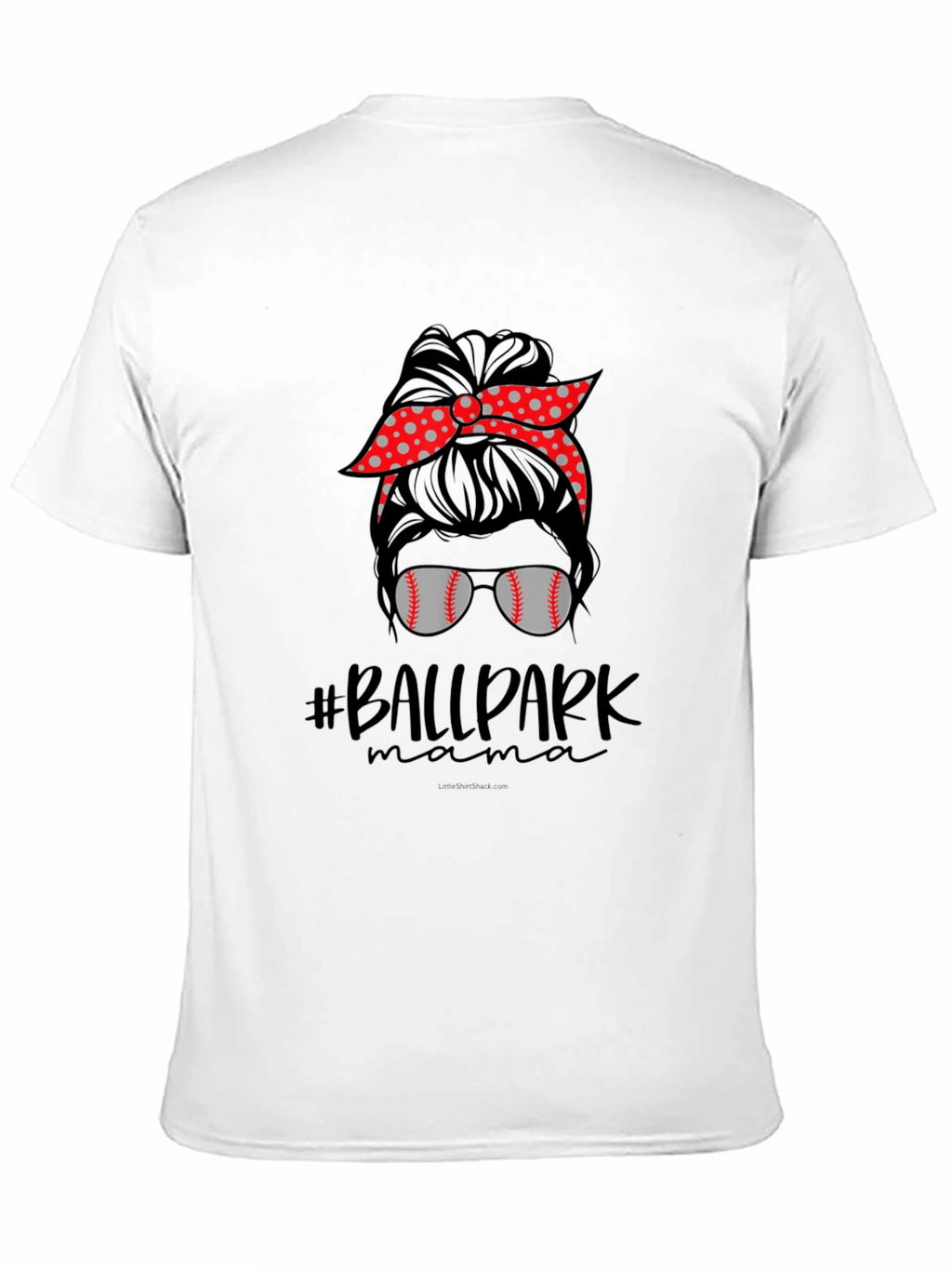 Ballpark Mama Messy Bun Baseball T-Shirt
