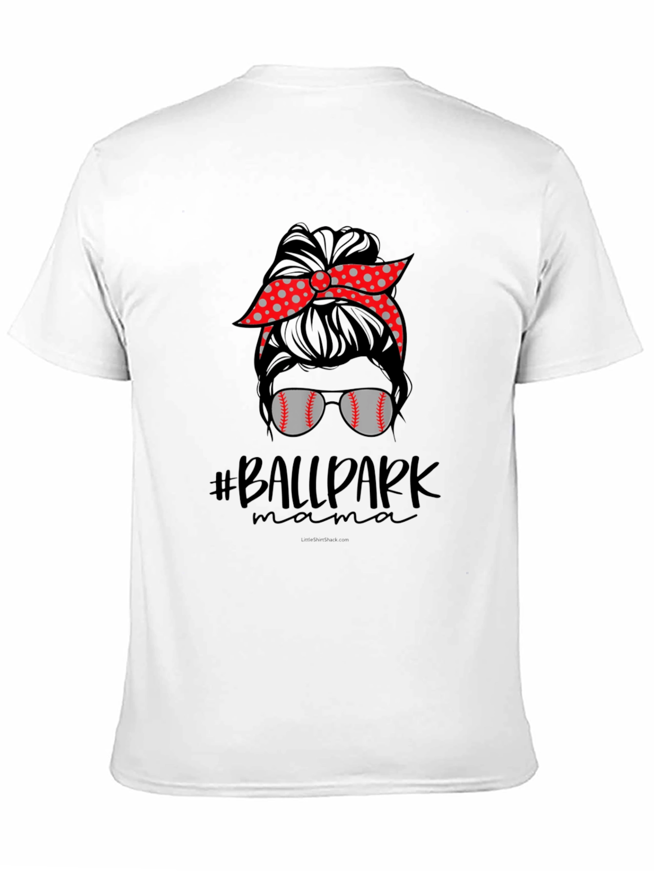 Ballpark Mama Messy Bun Baseball T-Shirt