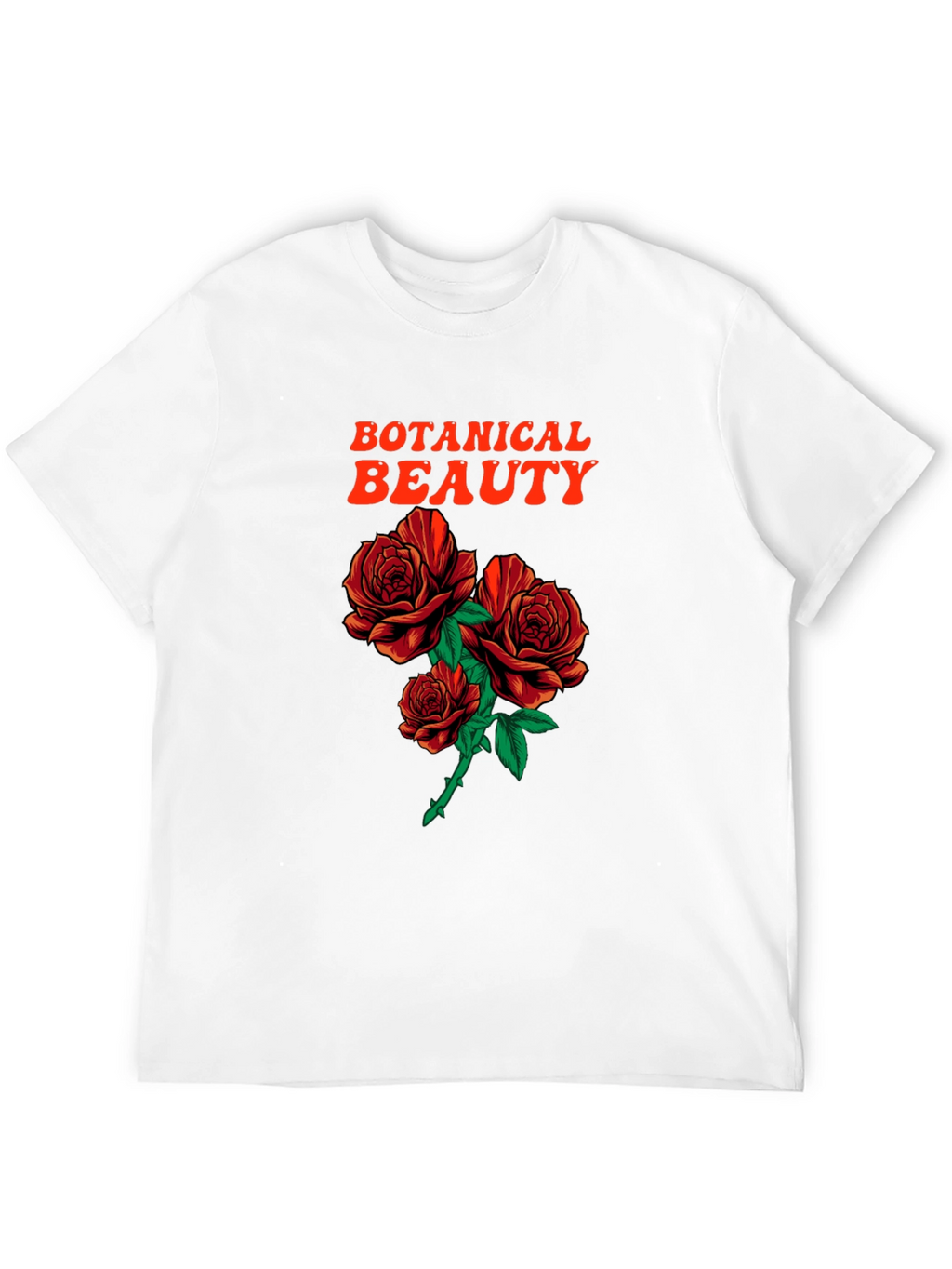 Botanical Beauty Roses Graphic T-Shirt